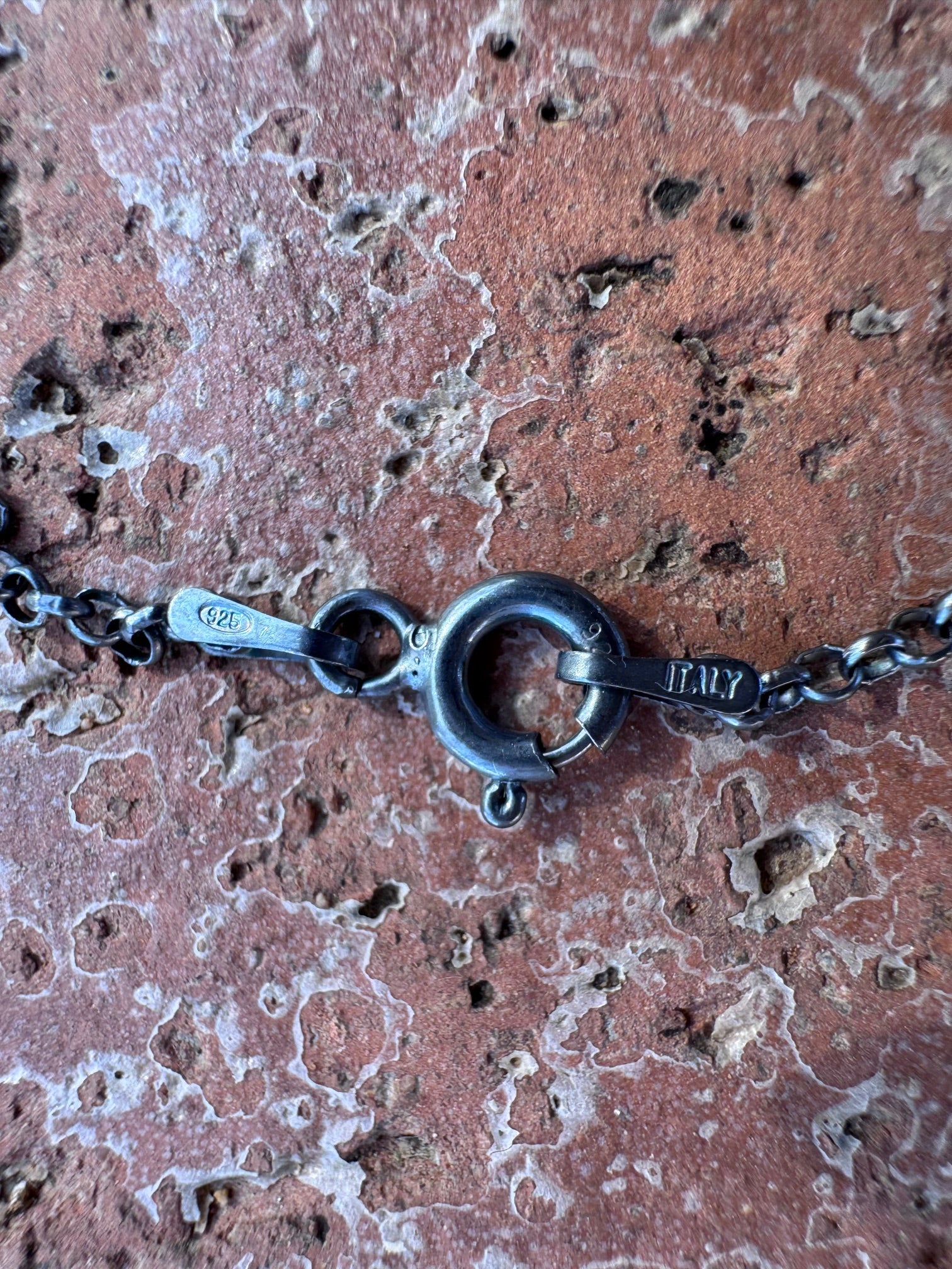 Handcrafted Sterling Silver & Turquoise 4-8mm Beaded Chain Necklace 18"