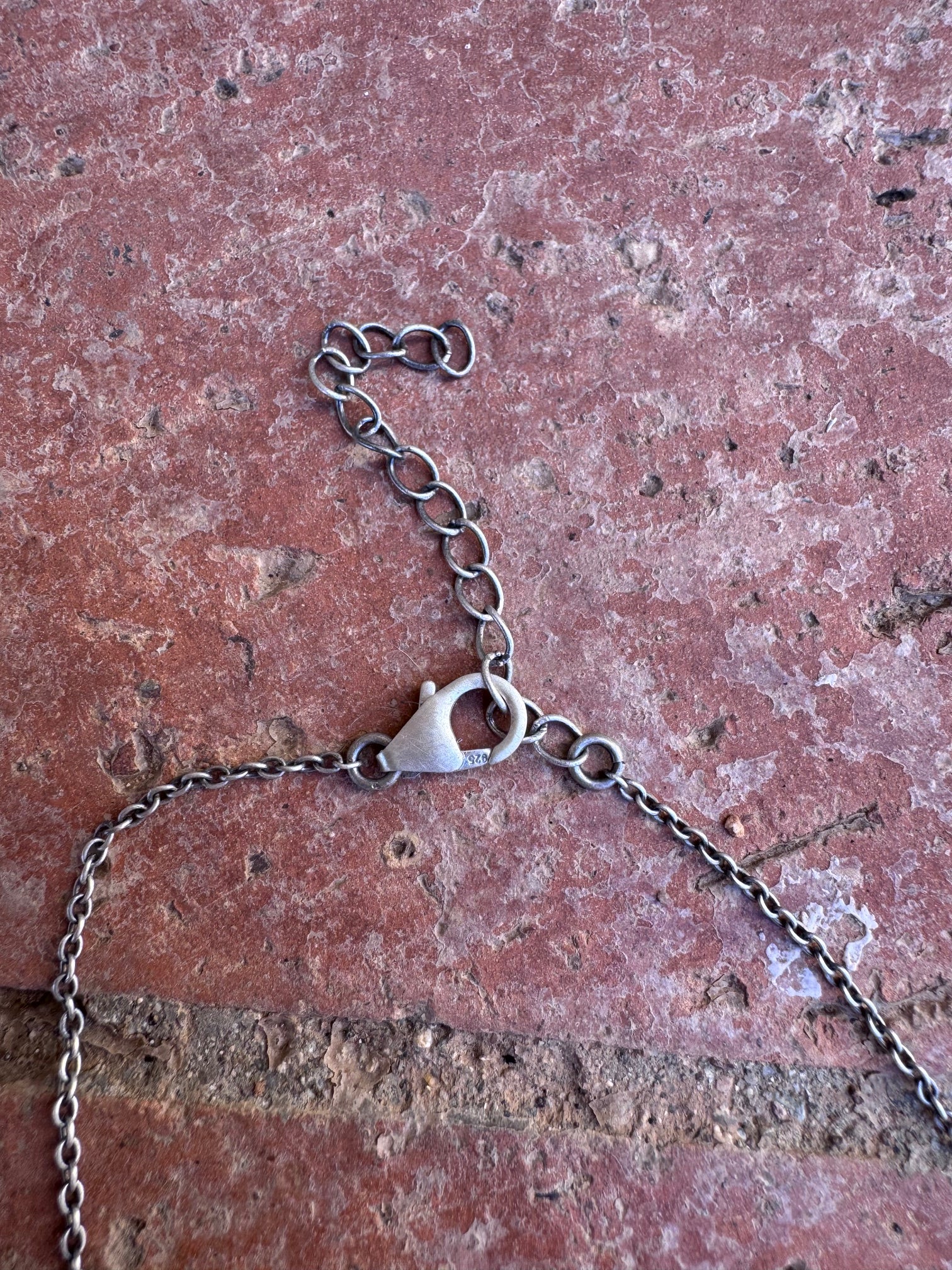 Handmade Sterling Silver Cotton Candy Necklace with Signed Nizhoni