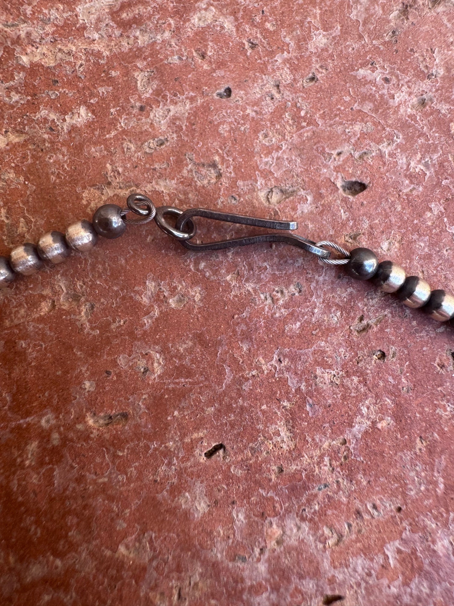 Handcrafted Sterling Silver & Kingman Turquoise 3-8mm Beaded Necklace