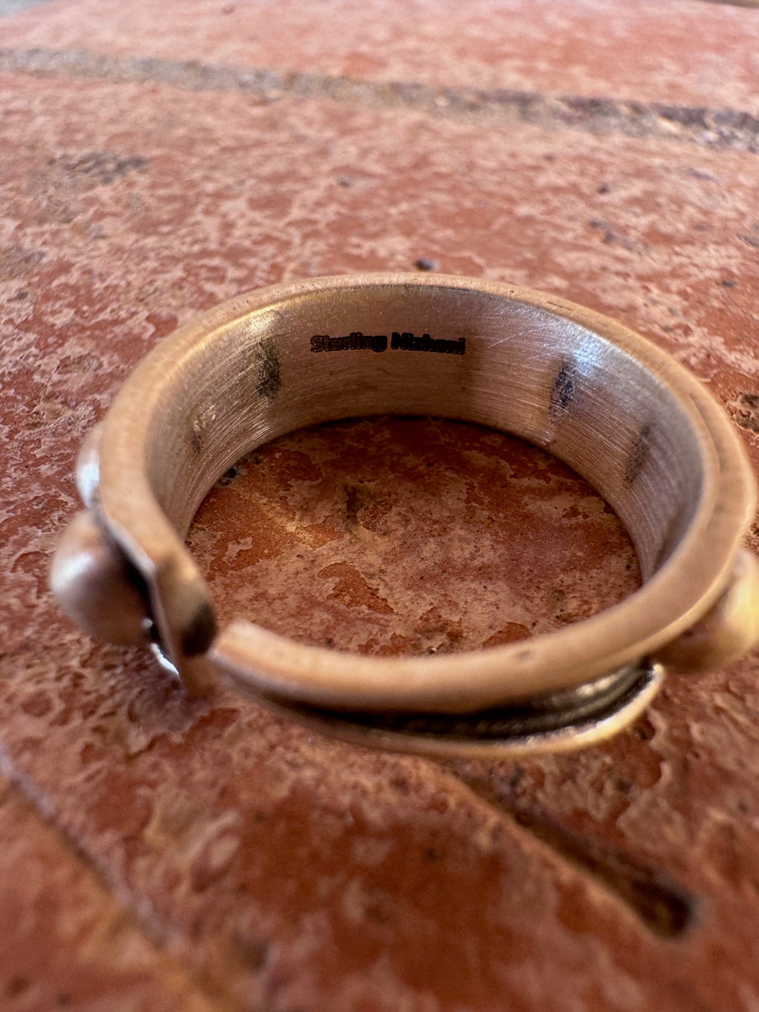 Handmade Brushed Sterling Silver 5mm Rocker Stacker Adjustable Band Ring