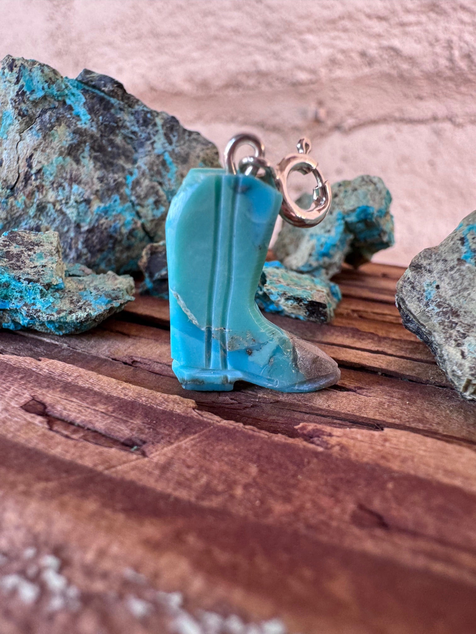 Handcrafted Turquoise Boot Charm