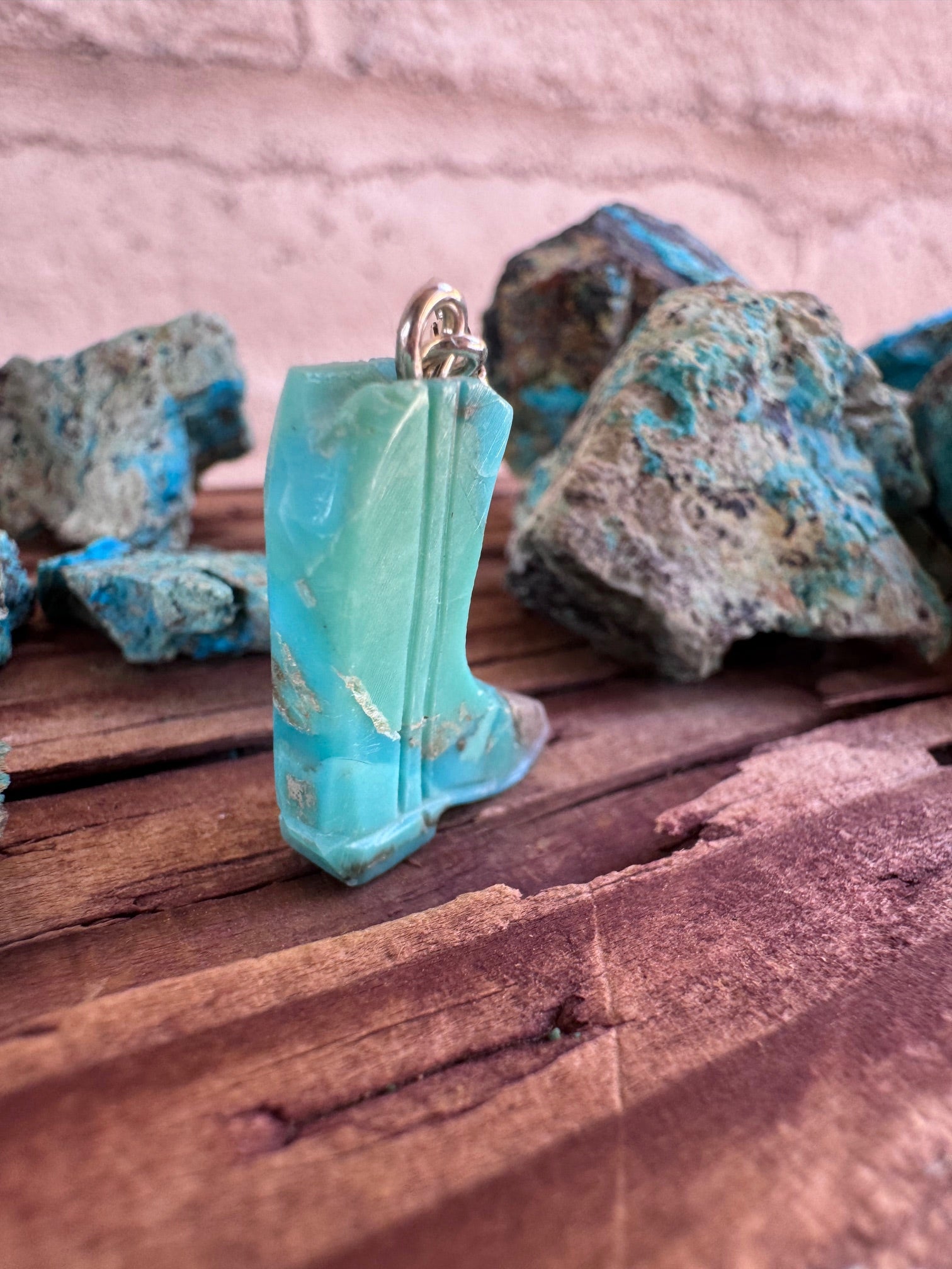Handcrafted Turquoise Boot Charm