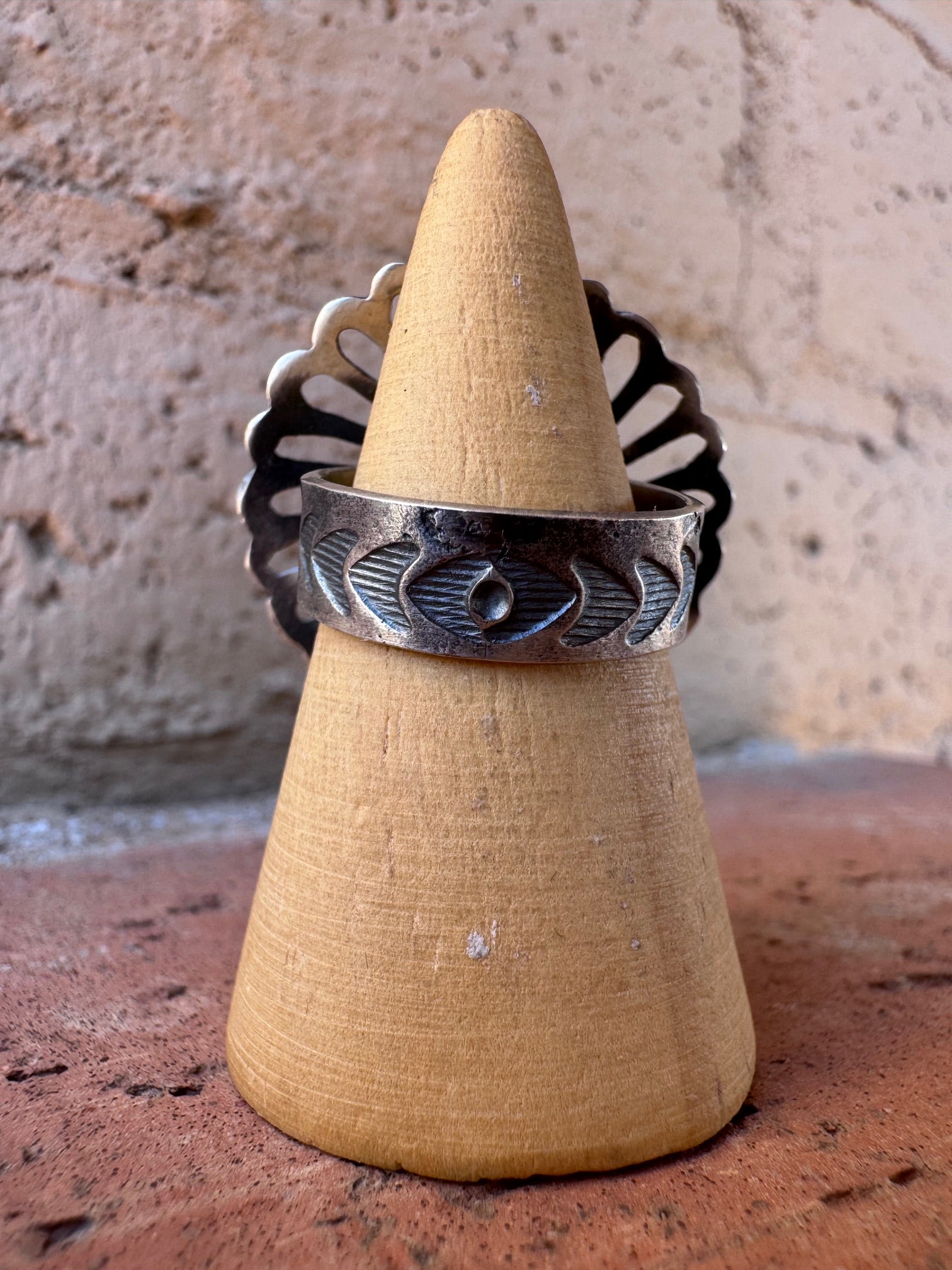 Handcrafted Queen Pink Conch & Sterling Silver Adjustable Flower Ring by Kevin Billah