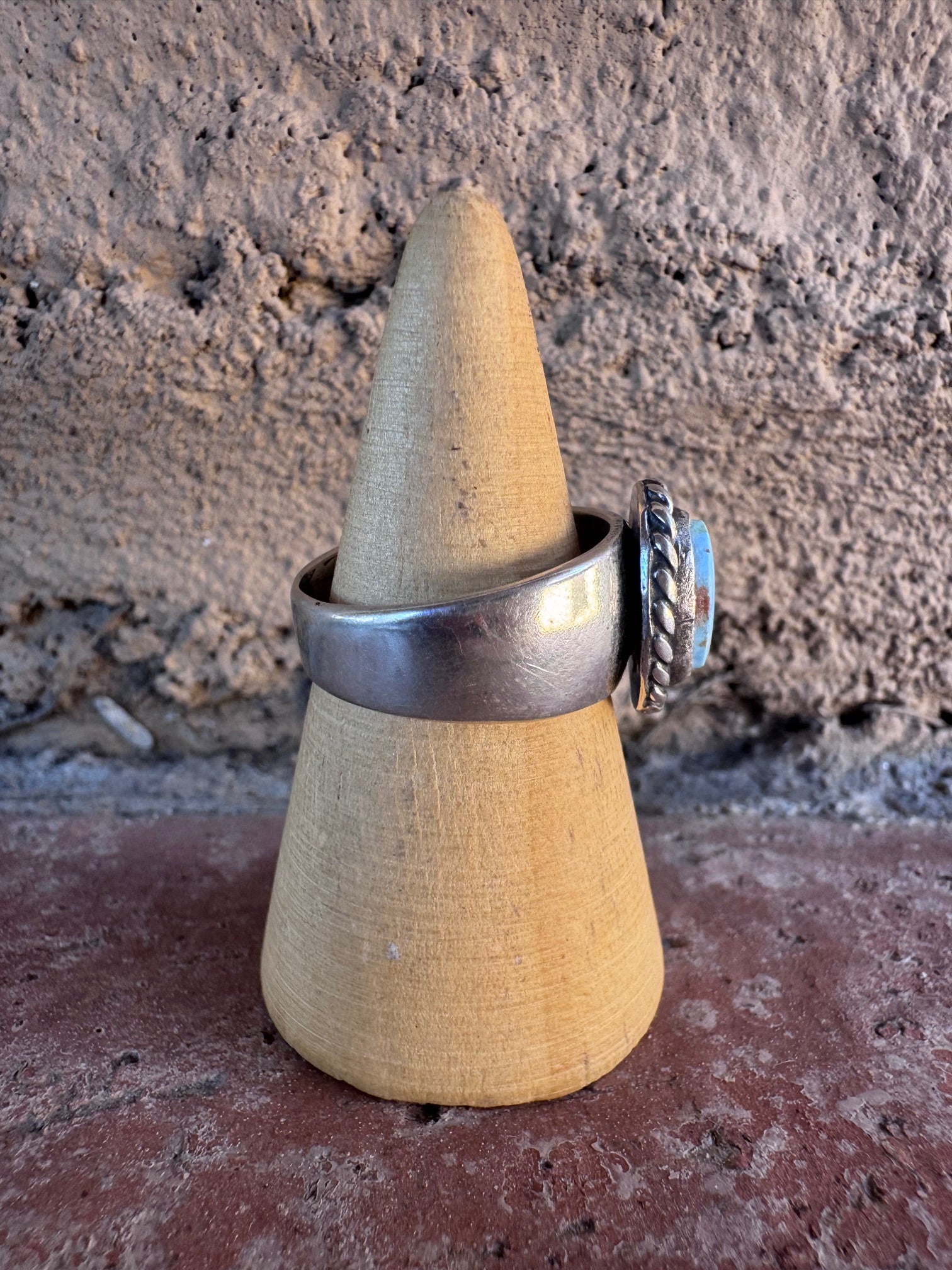 Handcrafted Golden Hills Turquoise & Sterling Silver Ring