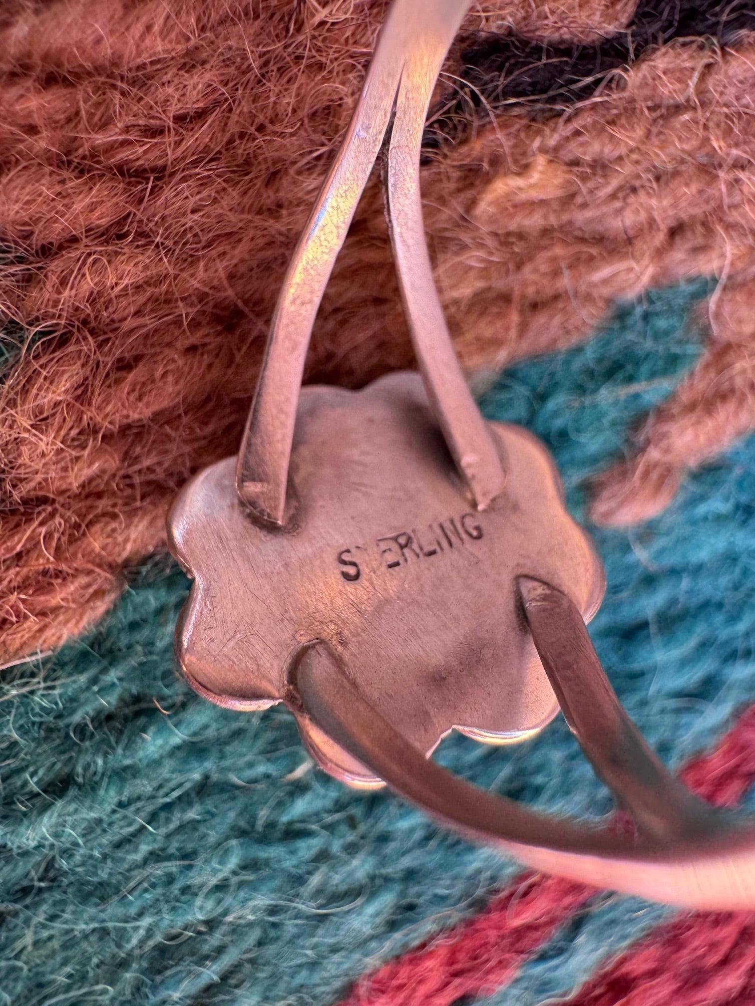 Handcrafted Amethyst Flower Sterling Silver Ring Size 9.5