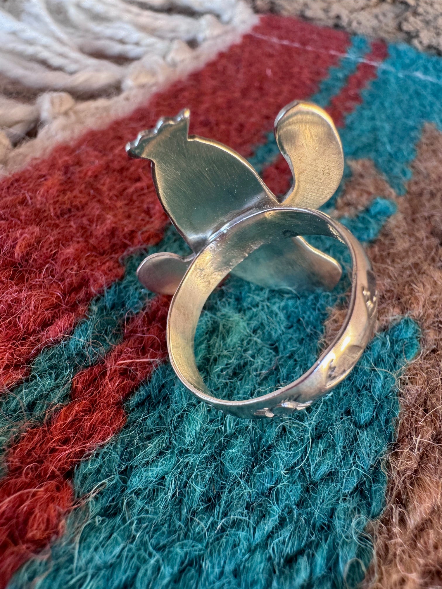 Handcrafted Turquoise & Sterling Silver Cactus Ring