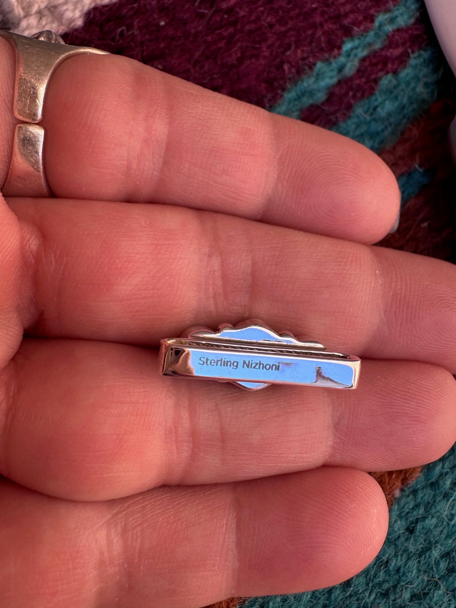 Handmade Sterling Silver Turquoise & Pink Conch Watch Charm