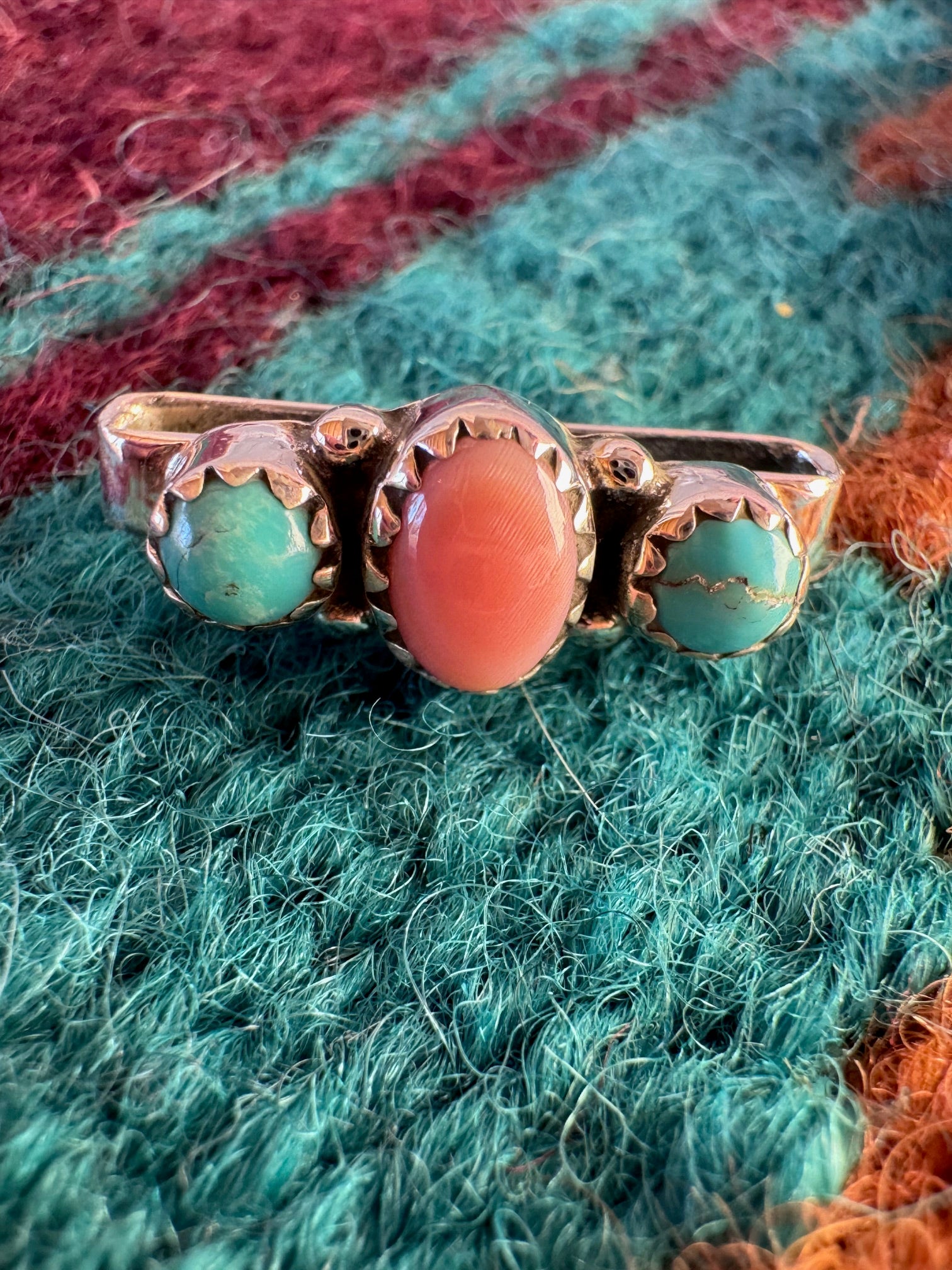 Handmade Sterling Silver Turquoise & Pink Conch Watch Charm