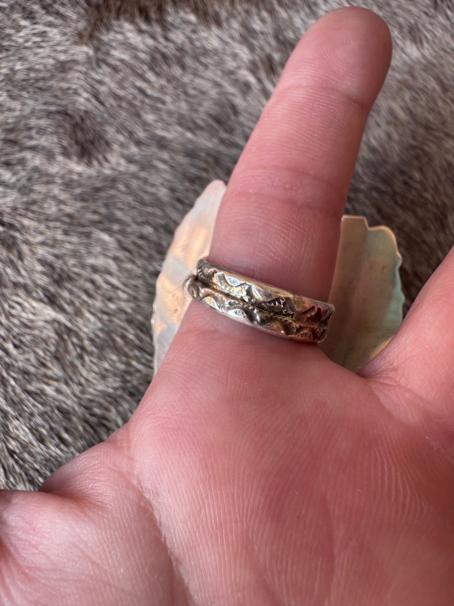 Handcrafted Turquoise And Sterling Silver Adjustable Butterfly Ring by Juliana Williams
