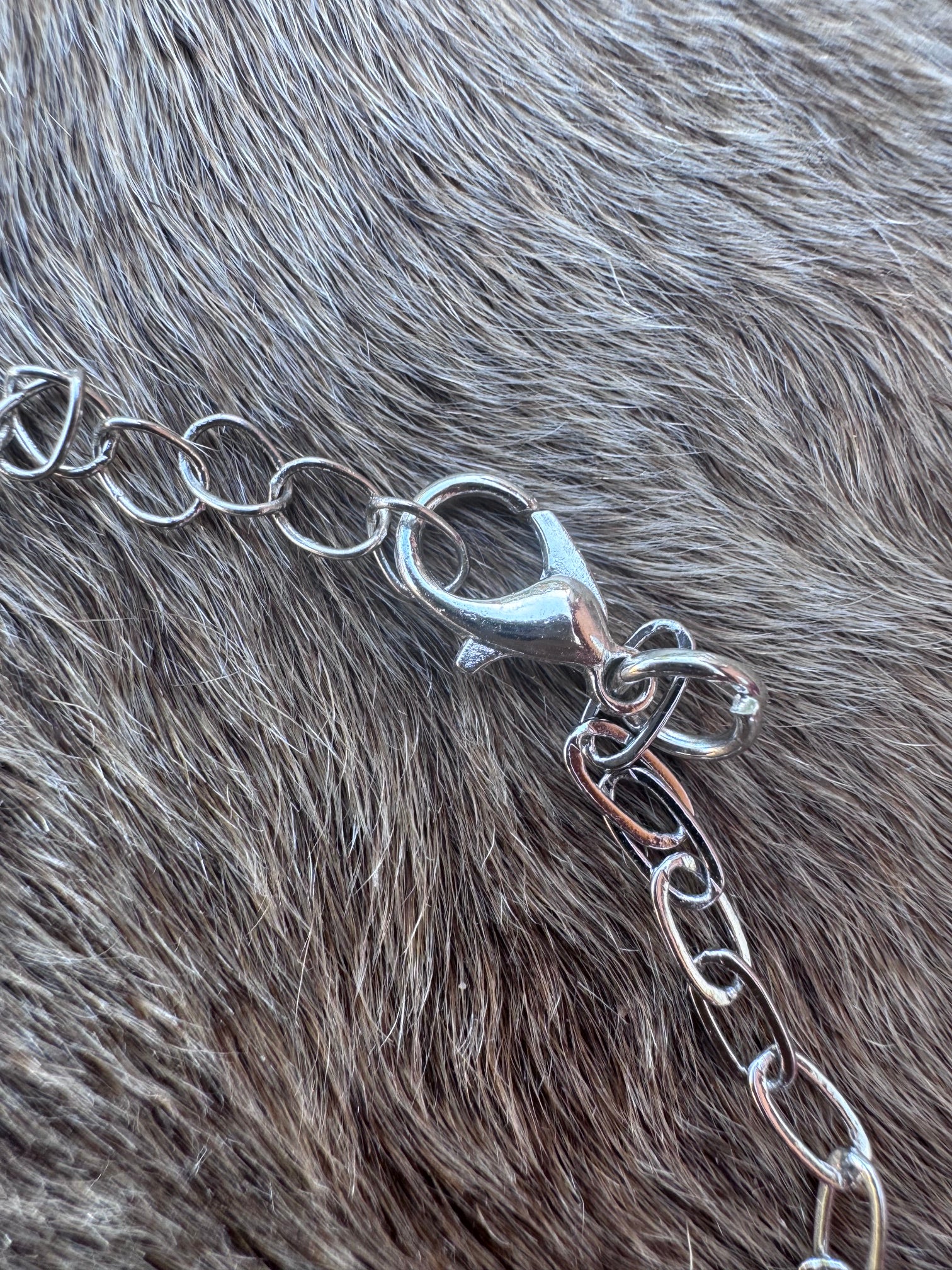 Handmade Sterling Silver & Chunky Turquoise Paperclip Chain Necklace 16"