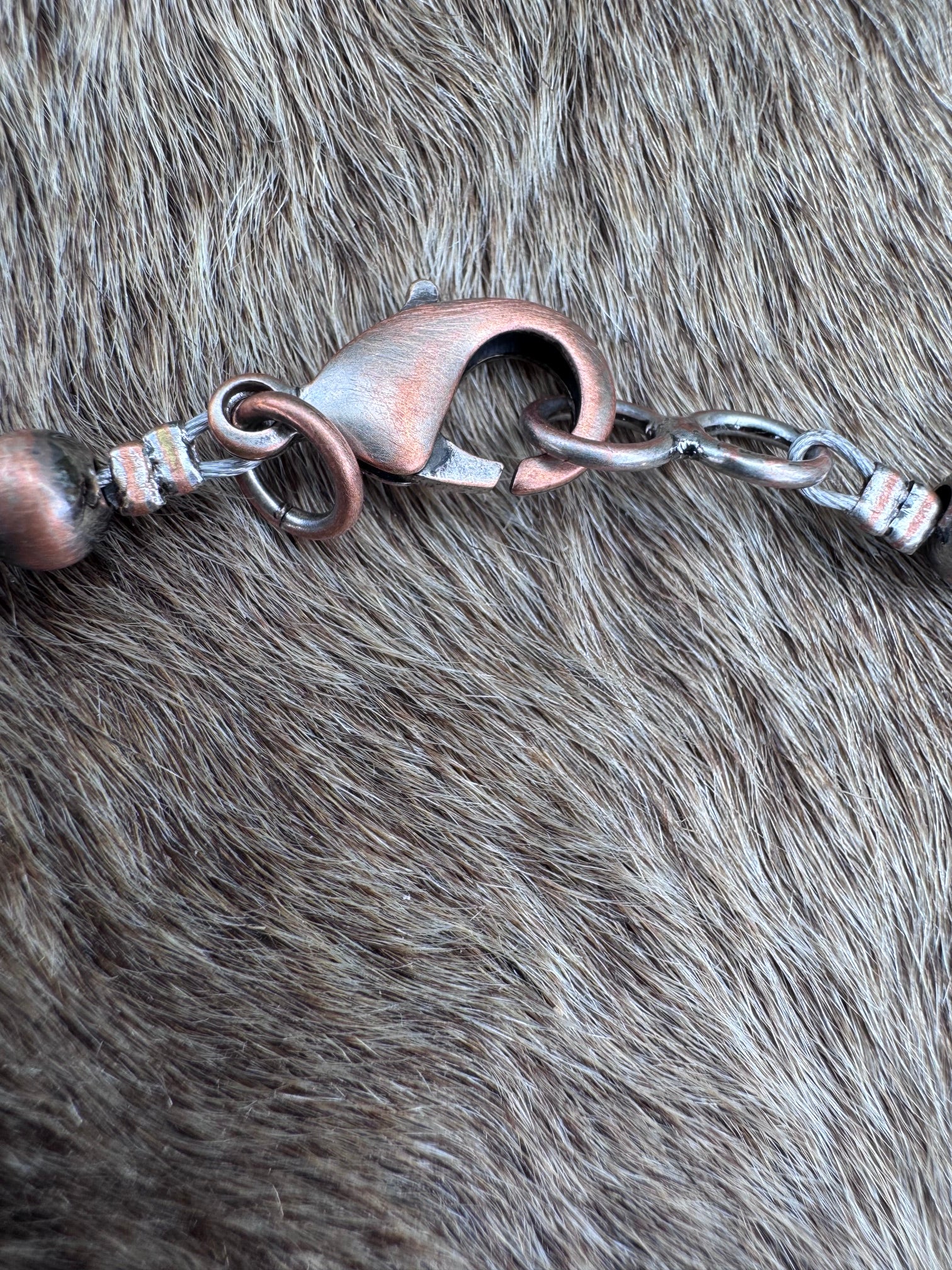 Handcrafted Copper 5mm Beaded Necklace
