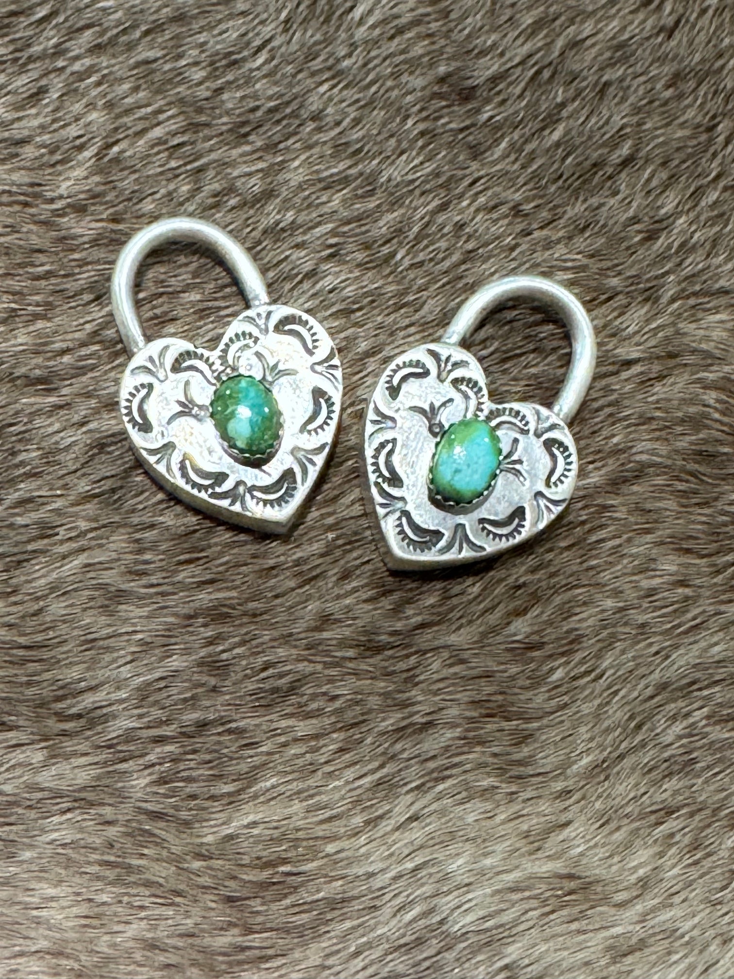 Handcrafted Sonoran Mountain & Sterling Silver Heart Locket Pendant by Patrick Yazzie