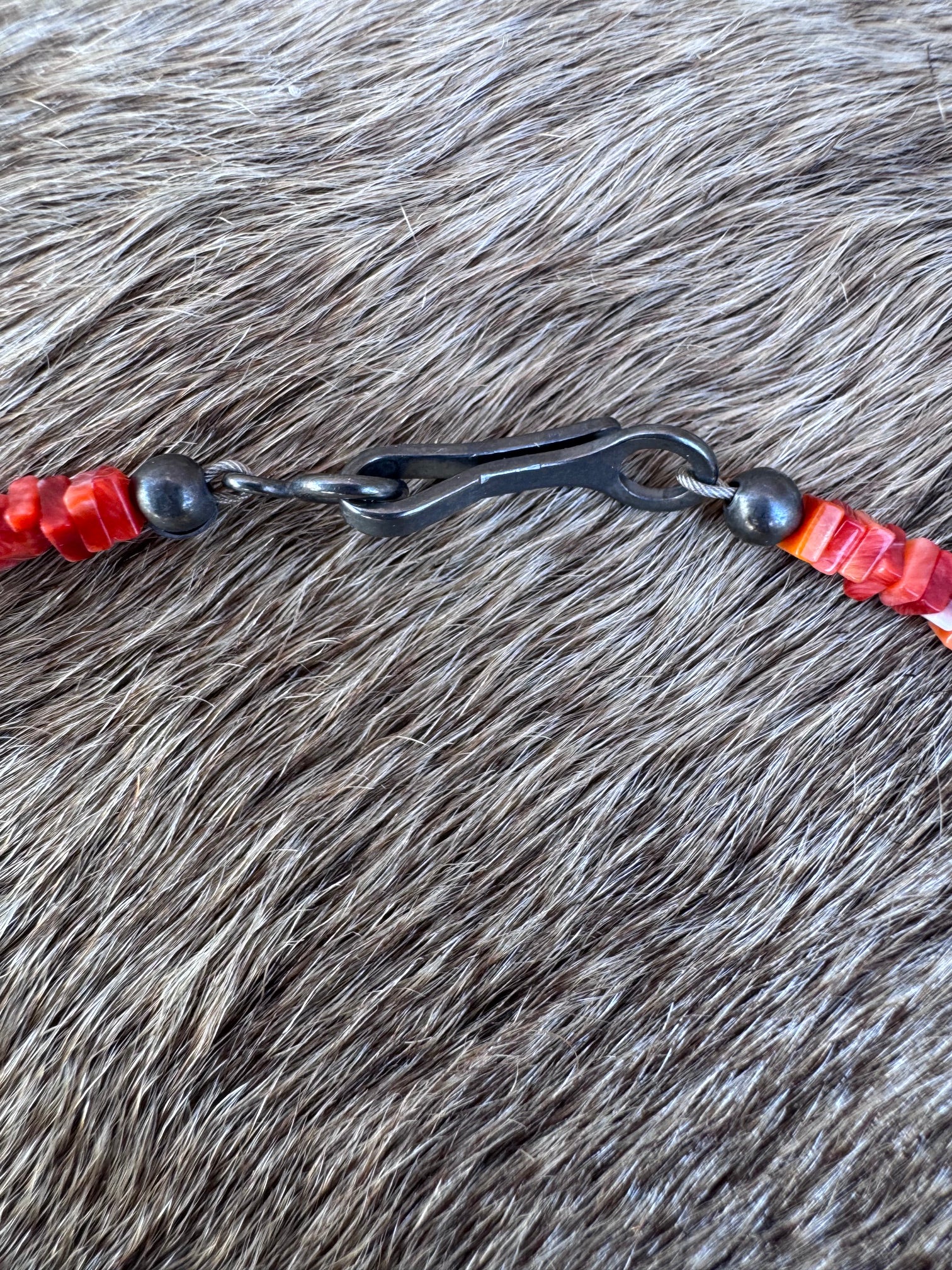 Handcrafted Turquoise & Spiny Oyster 16” Beaded Necklace