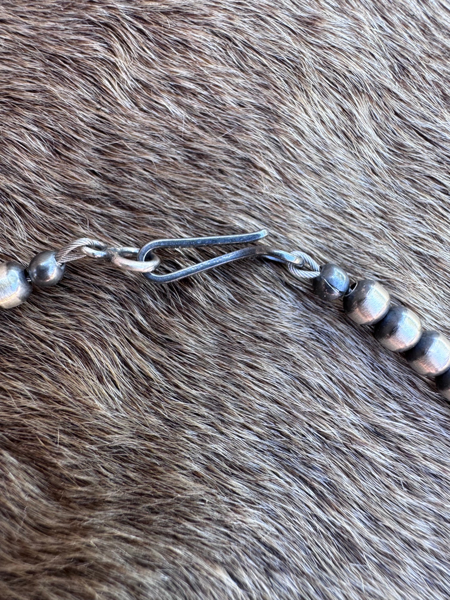 Handcrafted Purple Spiny & Sterling Silver 4mm Beaded Necklace