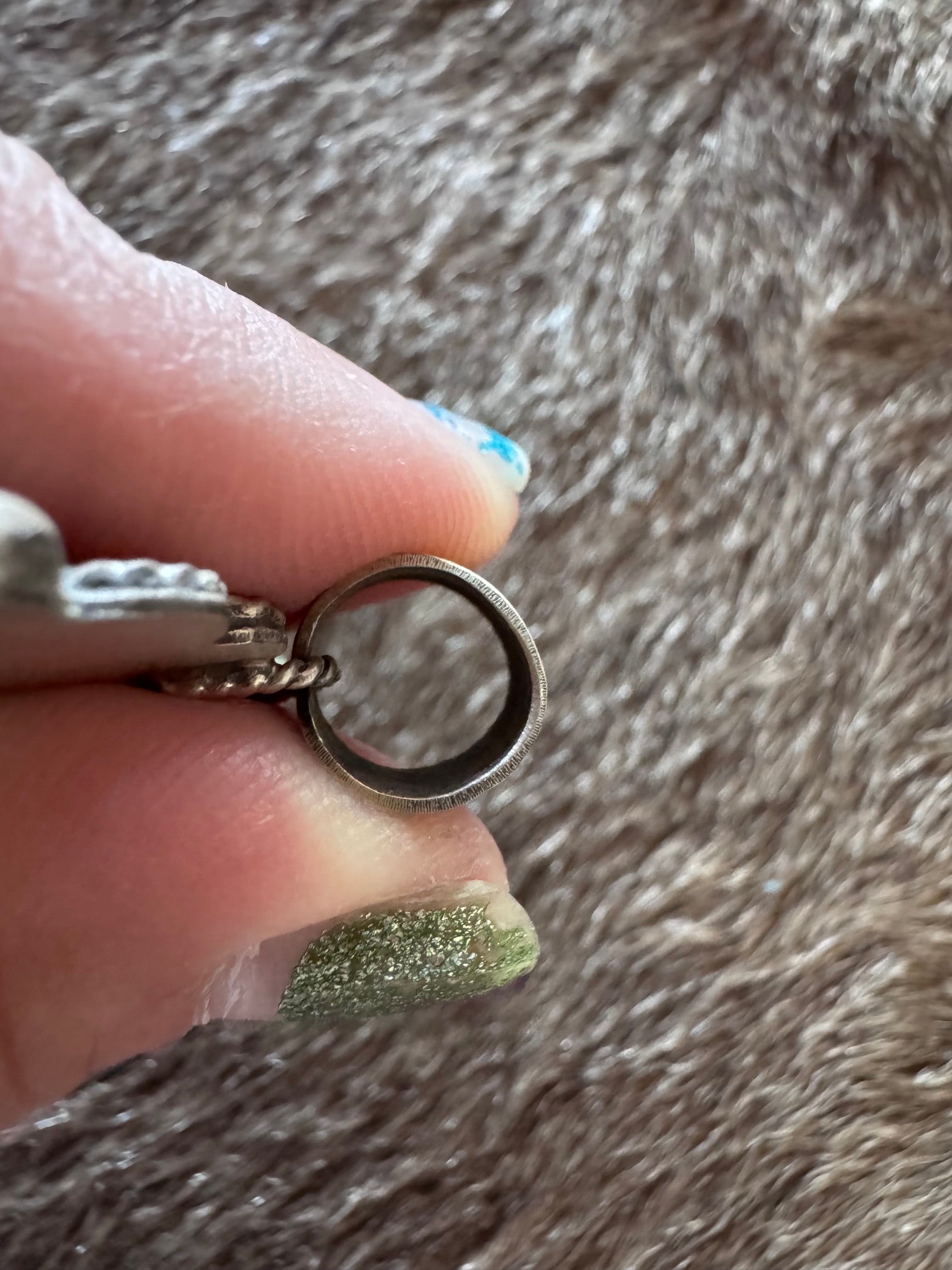 Handmade Sterling Silver & Fox Turquoise Pendant by Roaming Buffalo