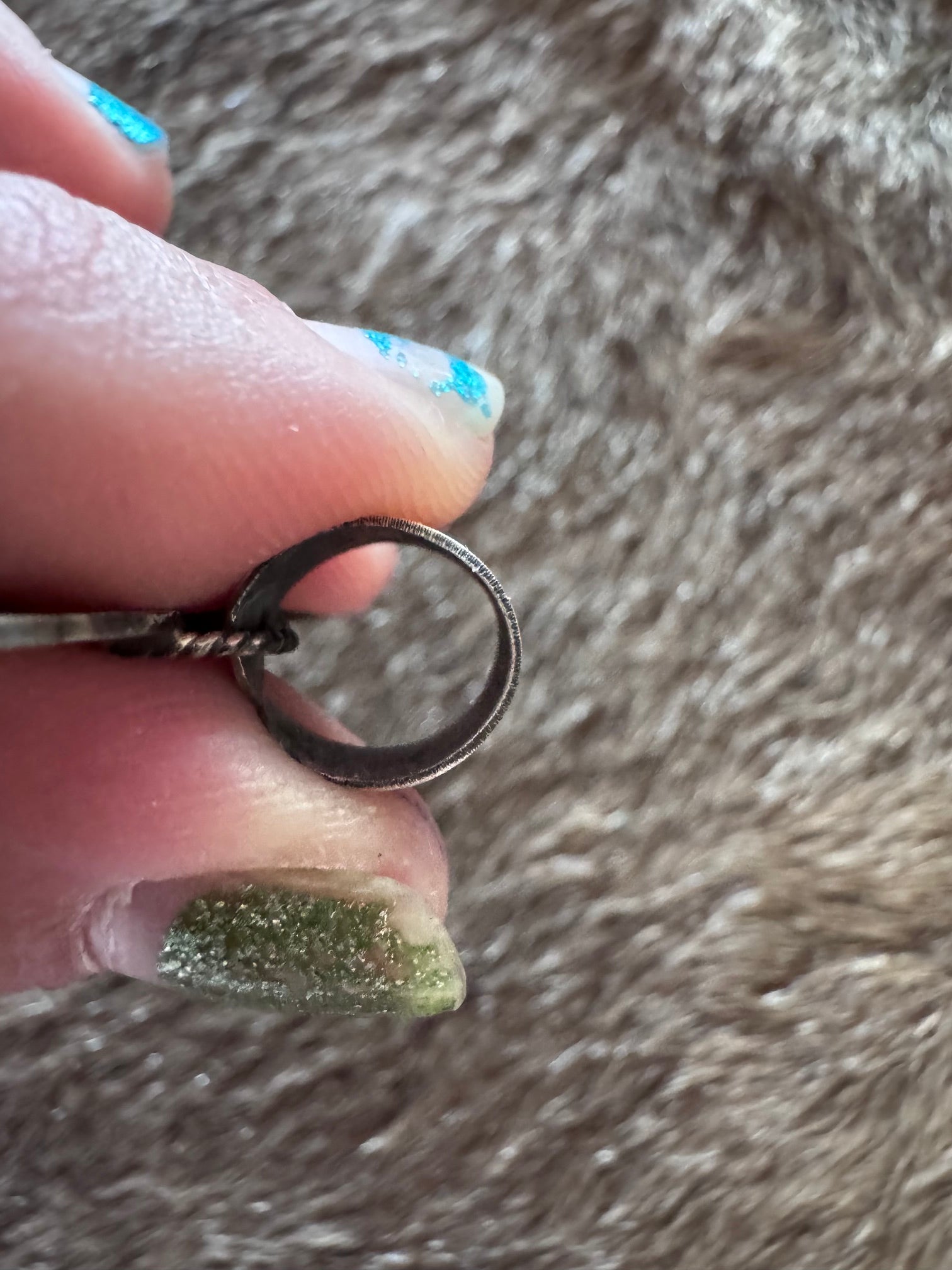Handmade Sterling Silver & Number 8 Turquoise Yee-Haw Pendant by Roaming Buffalo