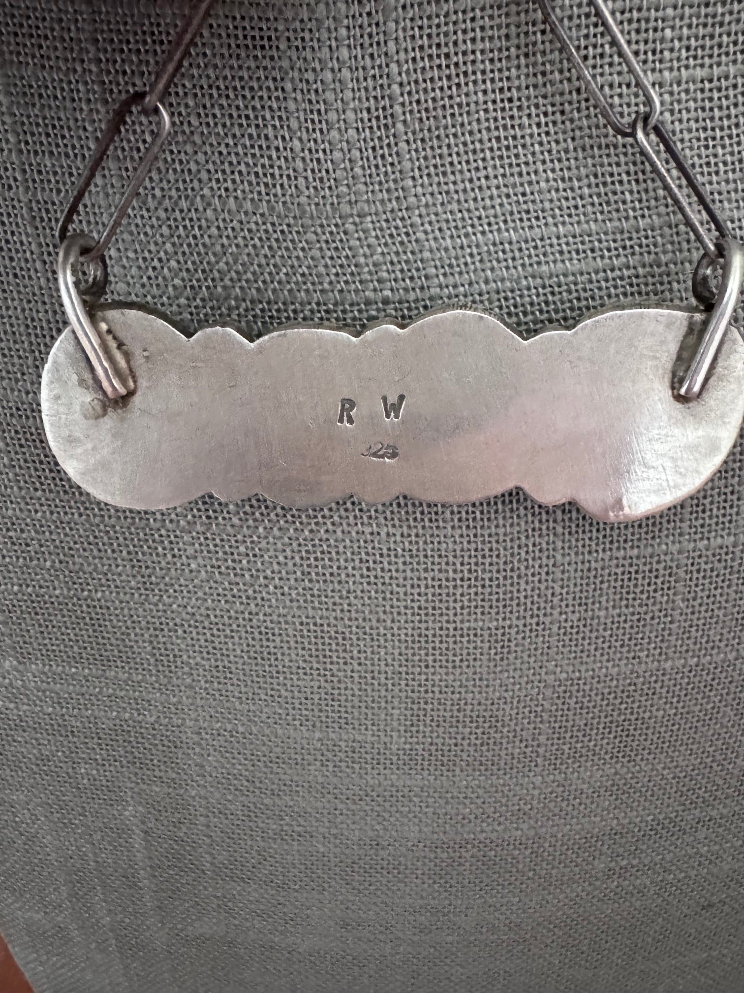 Handmade Sterling Silver & Dry Creek, Carico Lake Turquoise Bar 19.5" Necklace by Roaming Buffalo