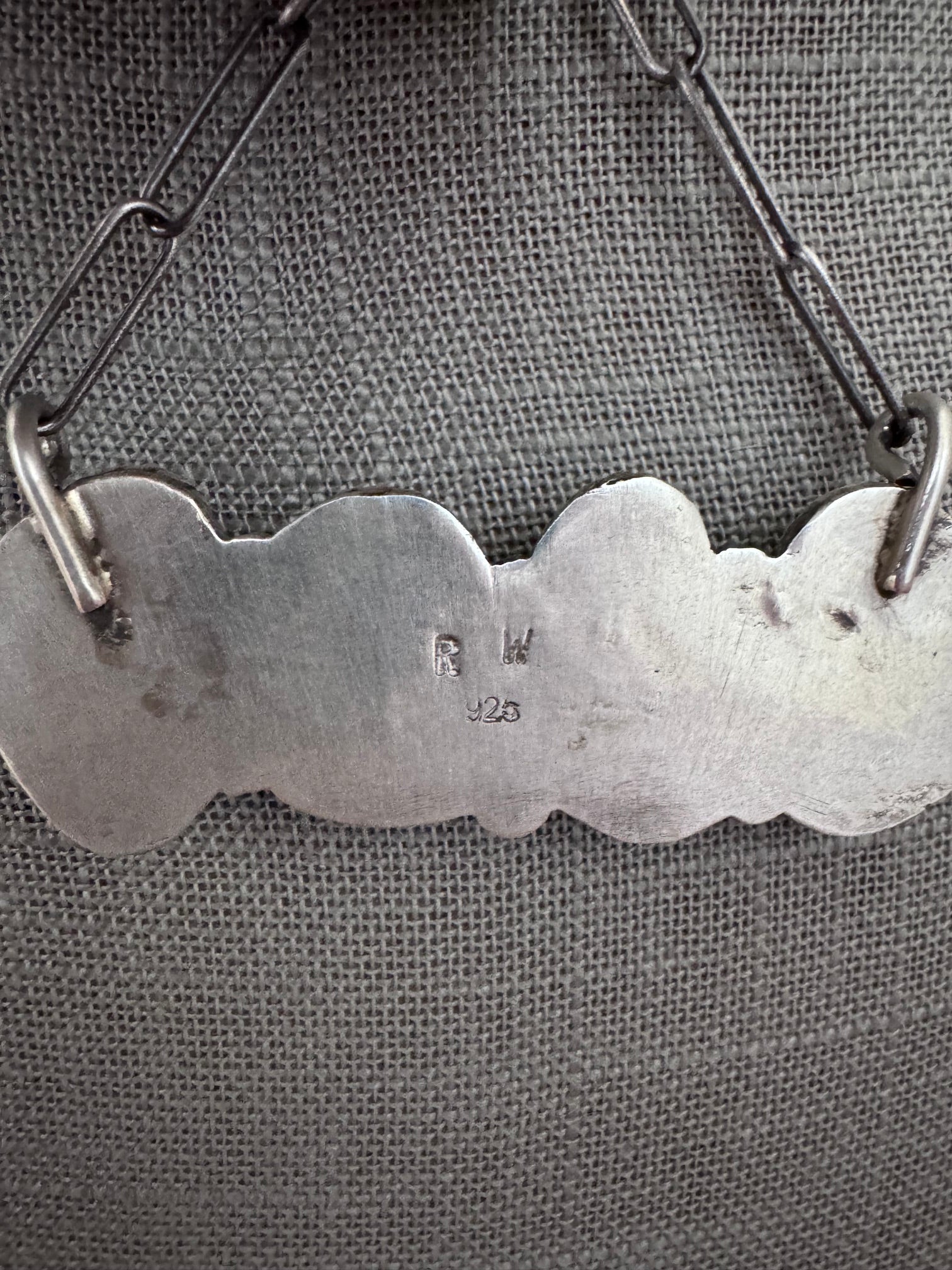 Handmade Sterling Silver & Dry Creek, Carico Lake Turquoise Bar 19.5" Necklace by Roaming Buffalo