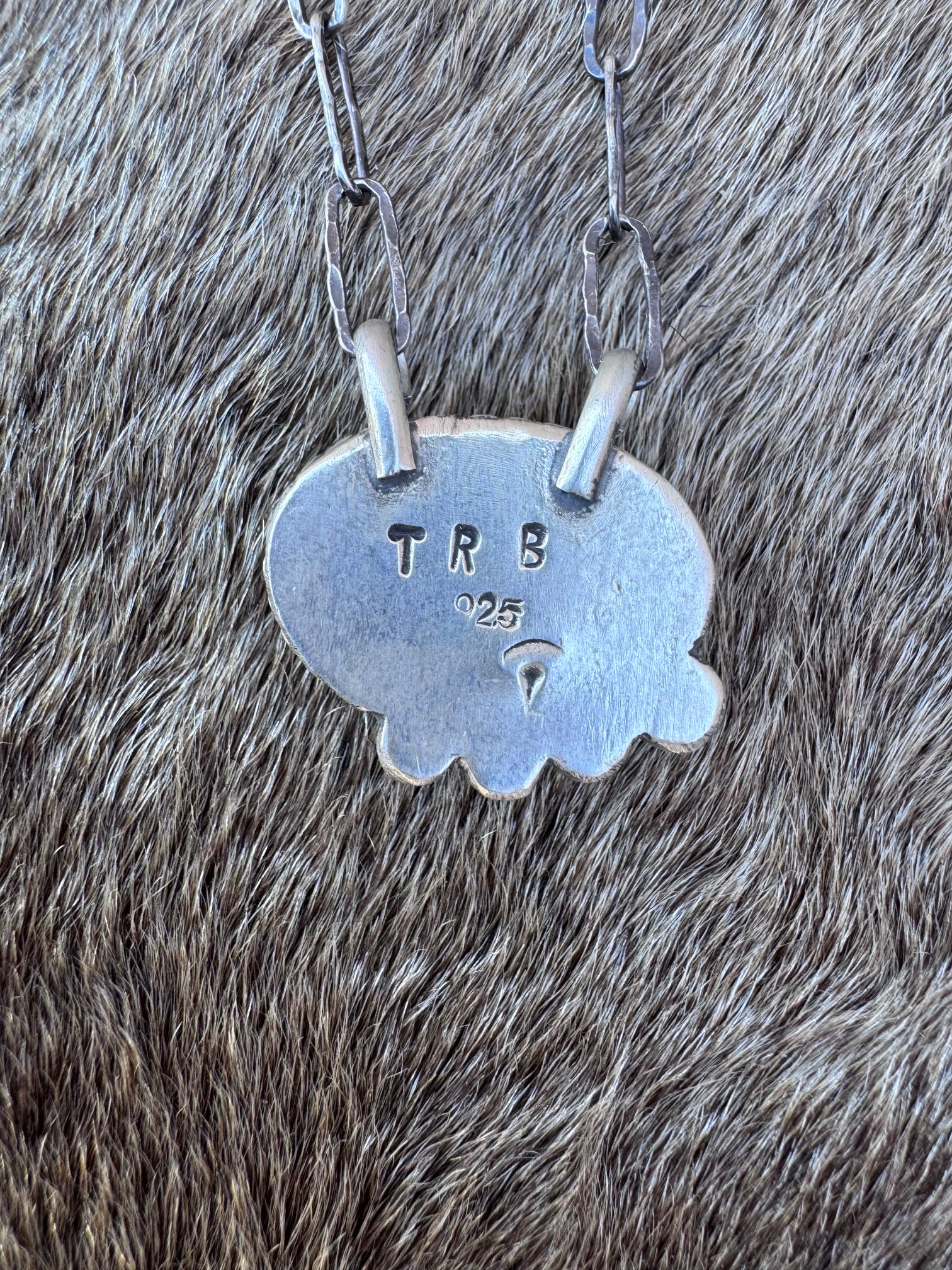 Handmade Sterling Silver & Mixed Turquoise 18" Necklace by Roaming Buffalo