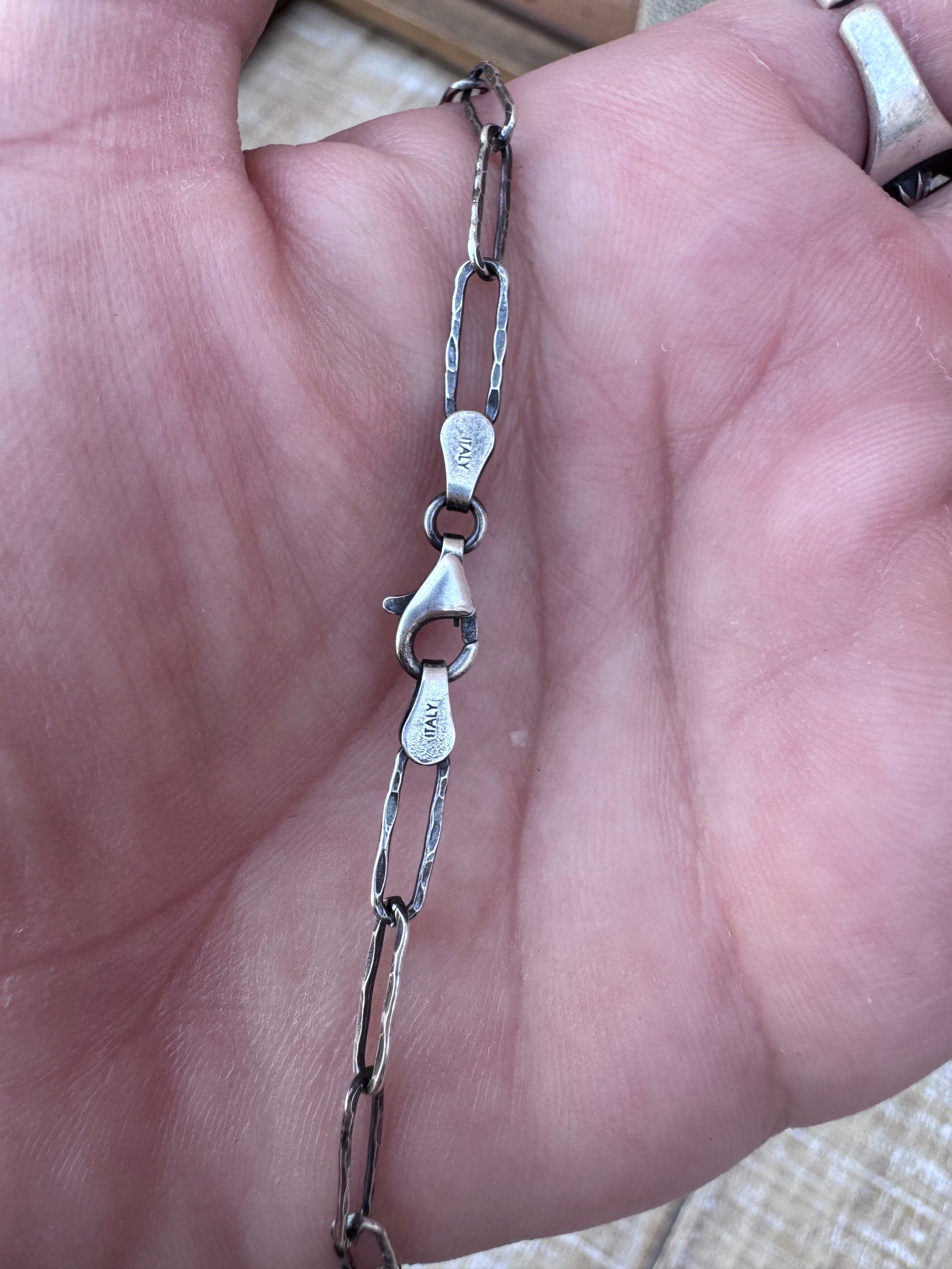 Handmade Sterling Silver & Arizona Turquoise, Mixed Turquoise 18" Necklace by Roaming Buffalo