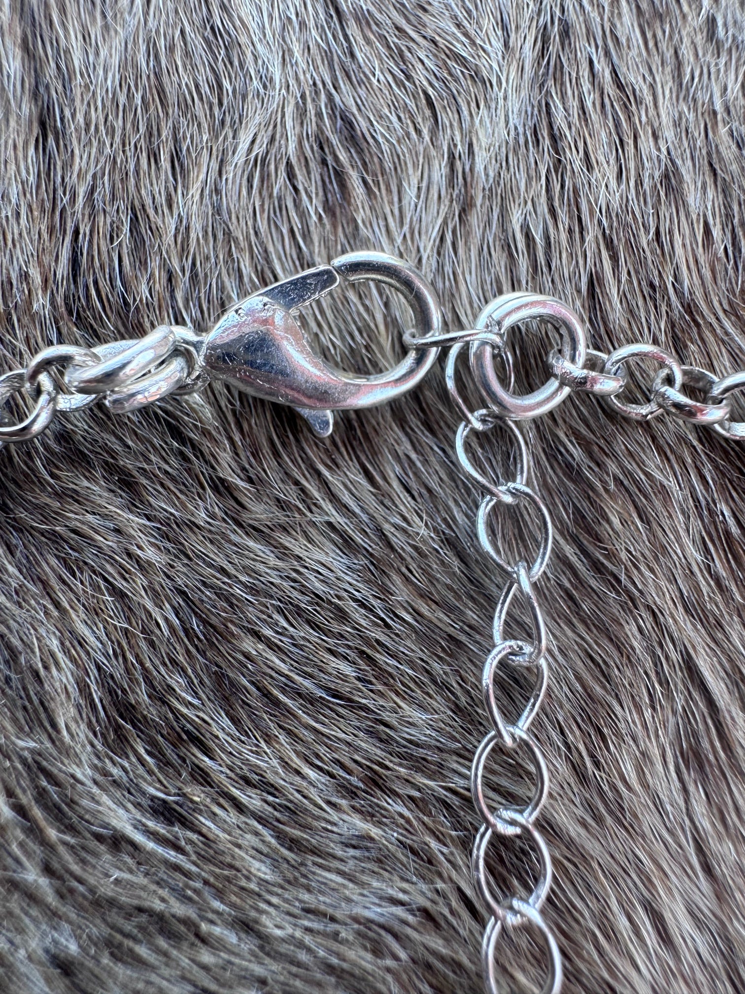 Handmade Sterling Silver & Kunzite Chain Necklace 13.5" by Roaming Buffalo