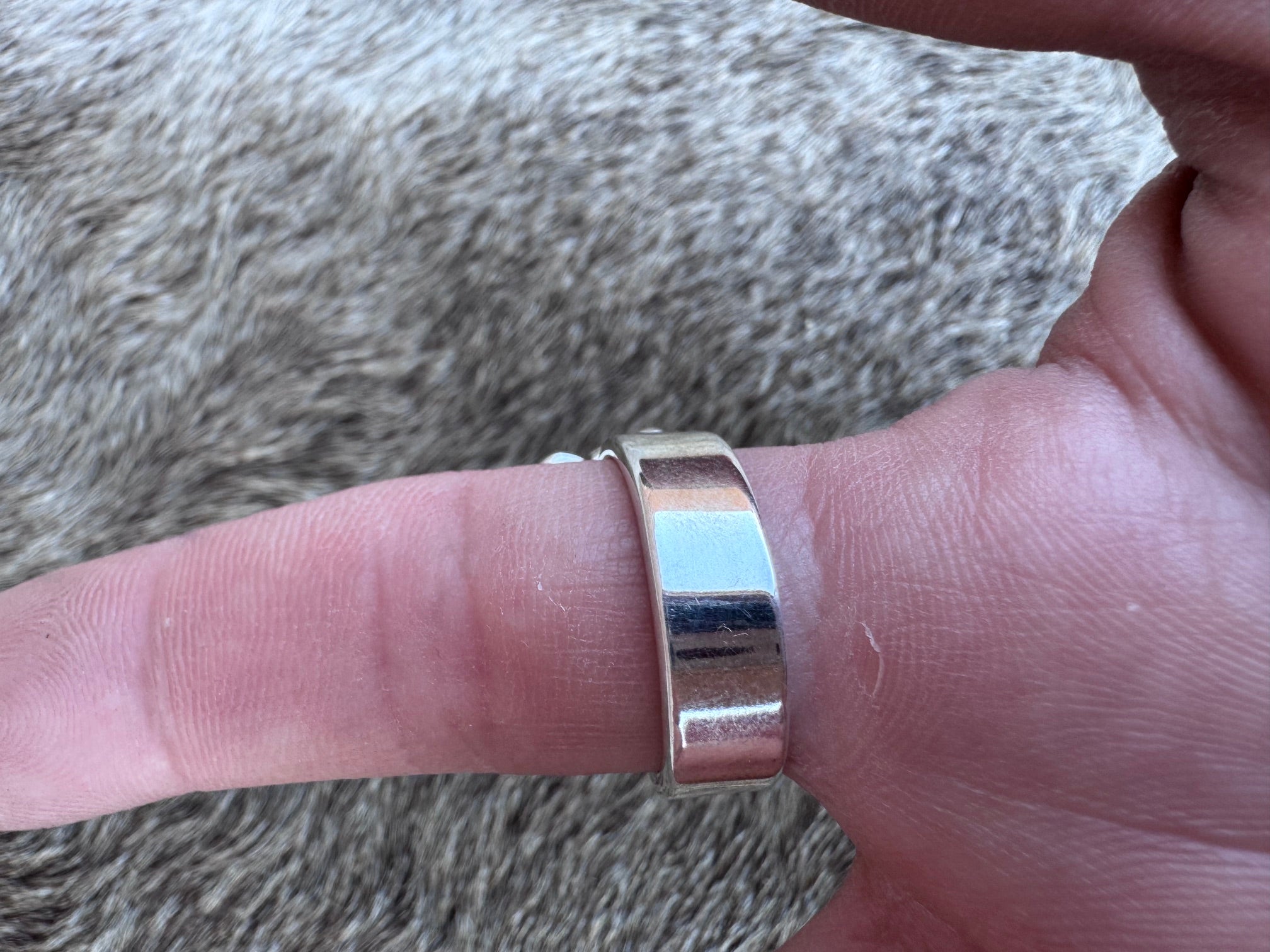 Handmade Sterling Silver 4th Of July Collection: Royal Blue Fire Opal, White Fire Opal & Red Fire Opal Adjustable Ring "Signed Nizhoni"