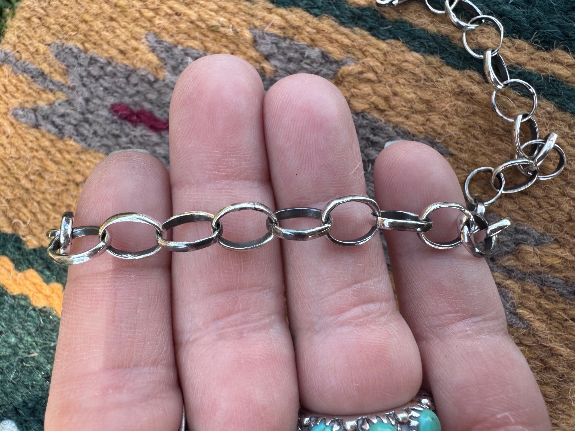 Handmade Sterling Silver Chain Hat Band