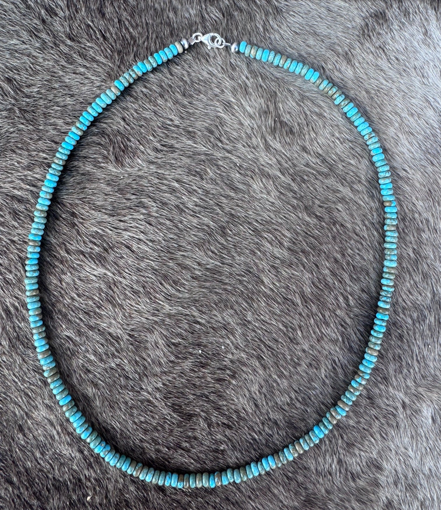 Handmade Sterling Silver Pearl, Lone Mountain And Pearl Beaded Necklace by Roaming Buffalo