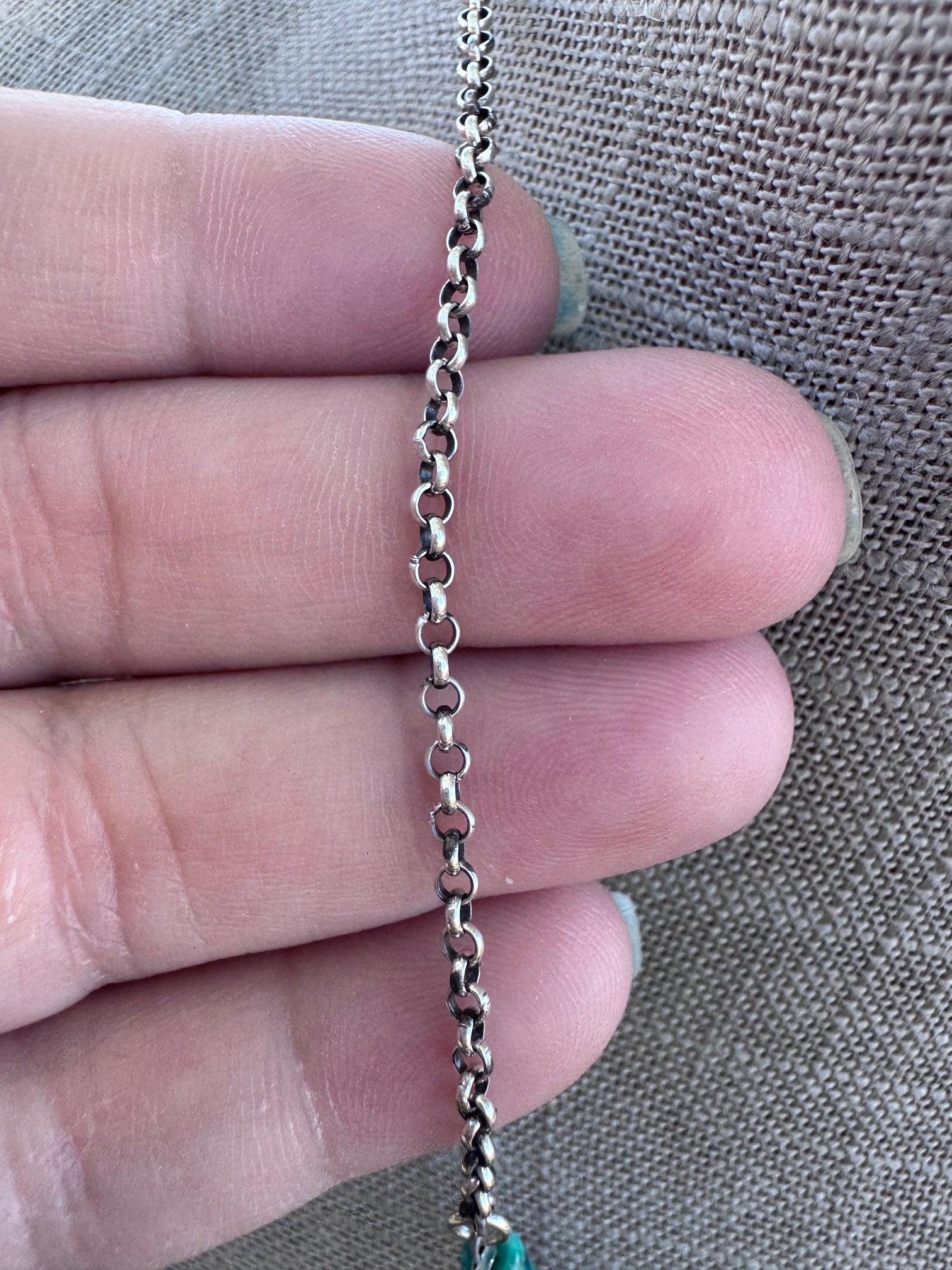 Handmade Sterling Silver Hubei & Pearl Beaded Necklace by Roaming Buffalo