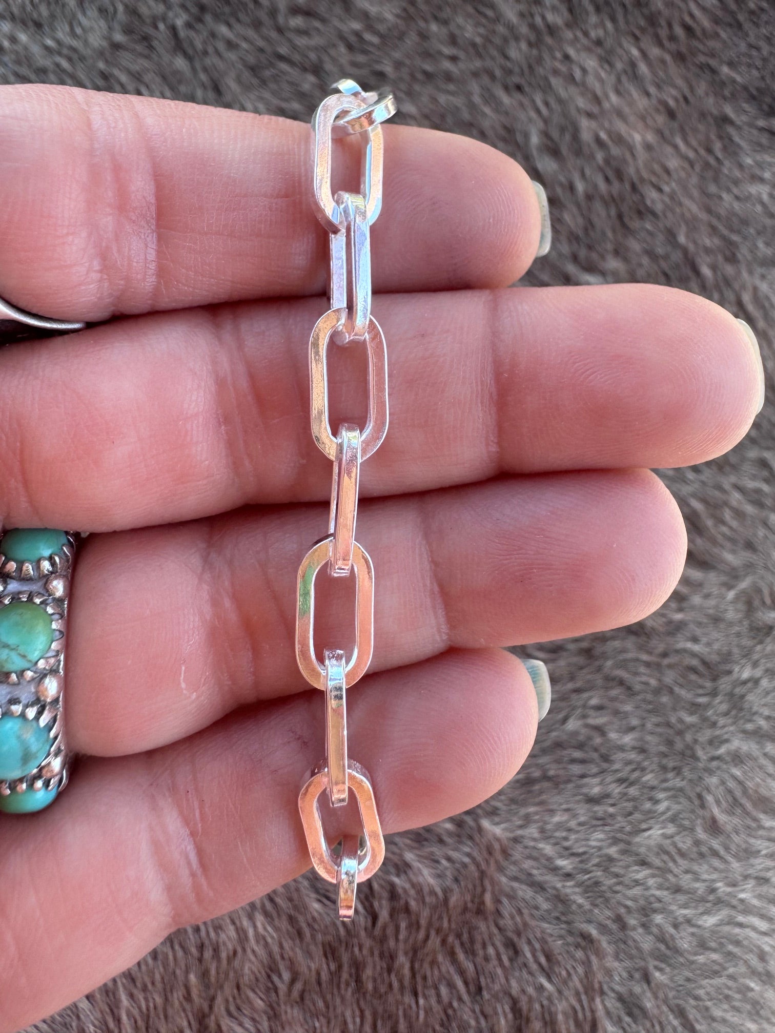 Handmade Sterling Silver Medium Paperclip Chain Necklace