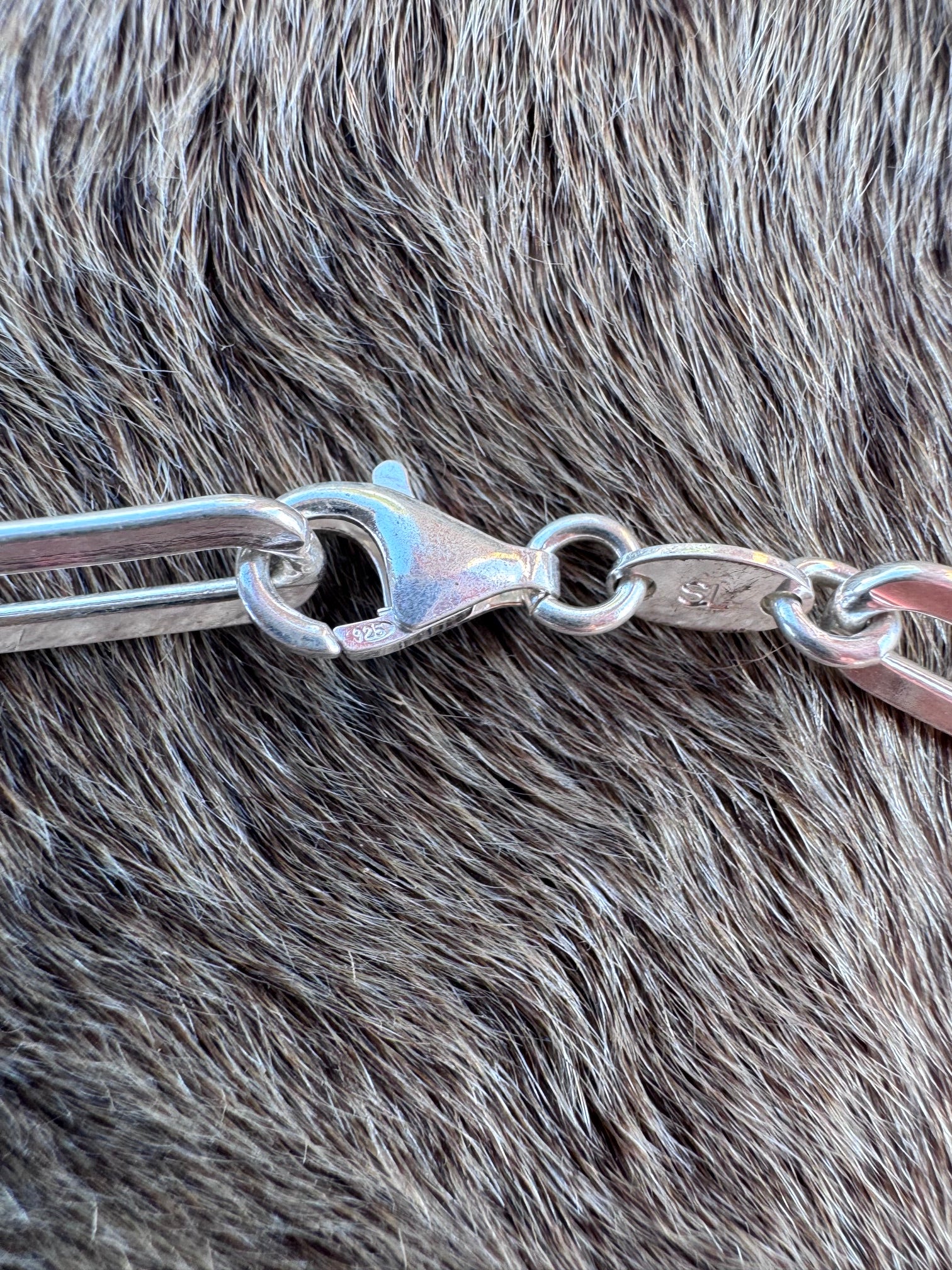 Handmade Sterling Silver Large Paperclip Chain Necklace