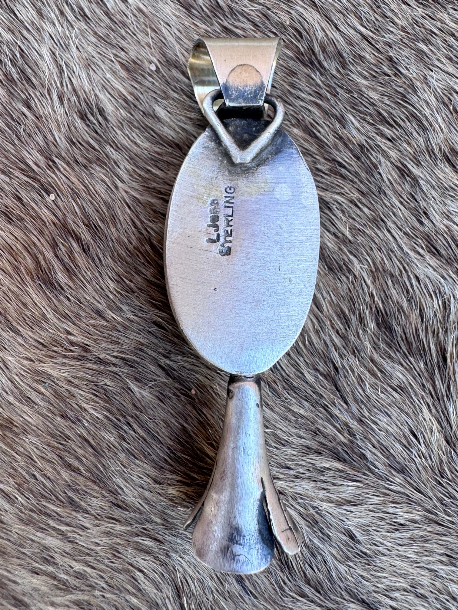 Handcrafted Sterling Silver White Buffalo Blossom Pendant