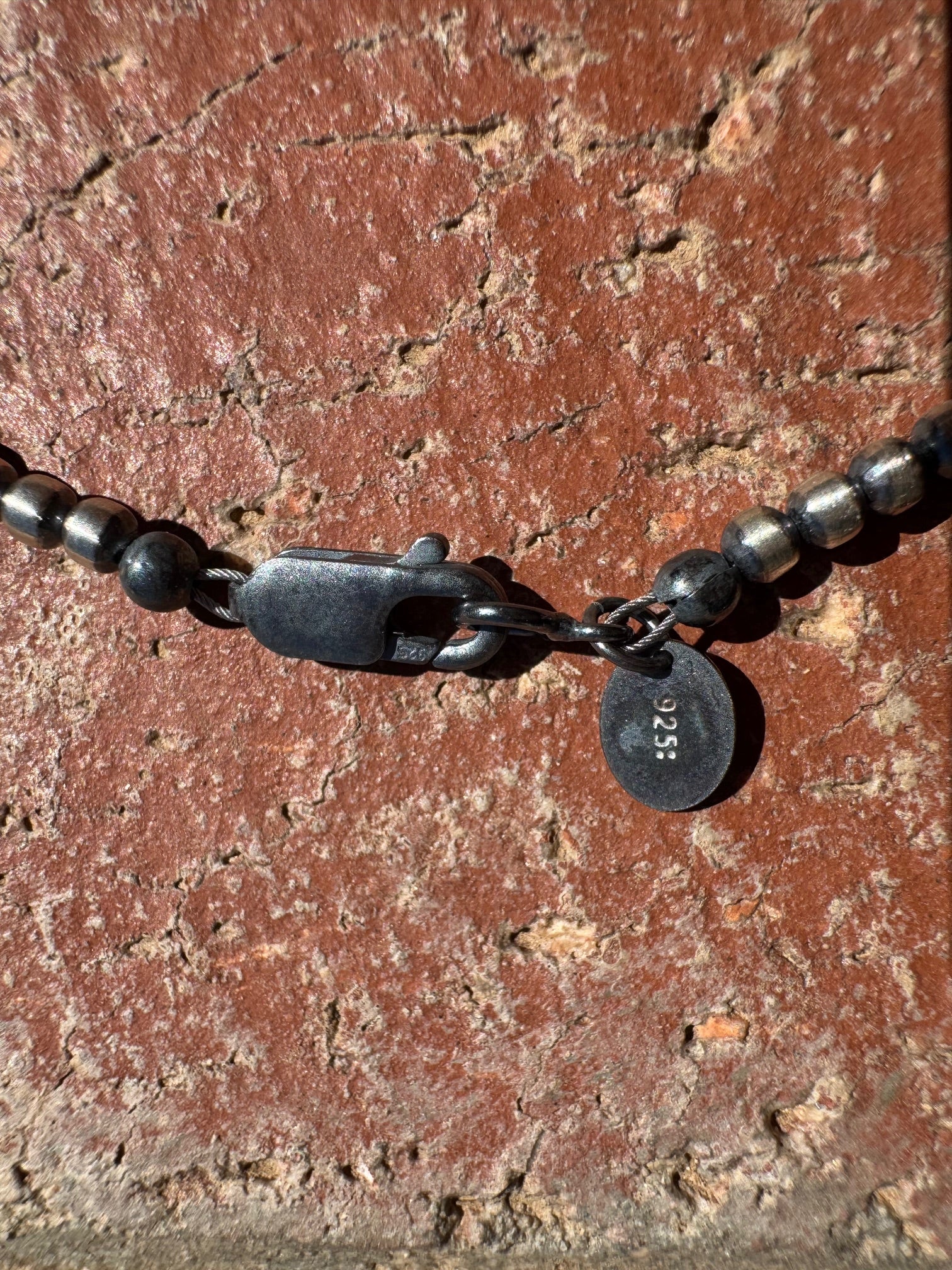 Handcrafted Sterling Silver & Pink Dream 3-6mm Beaded Necklace 20"