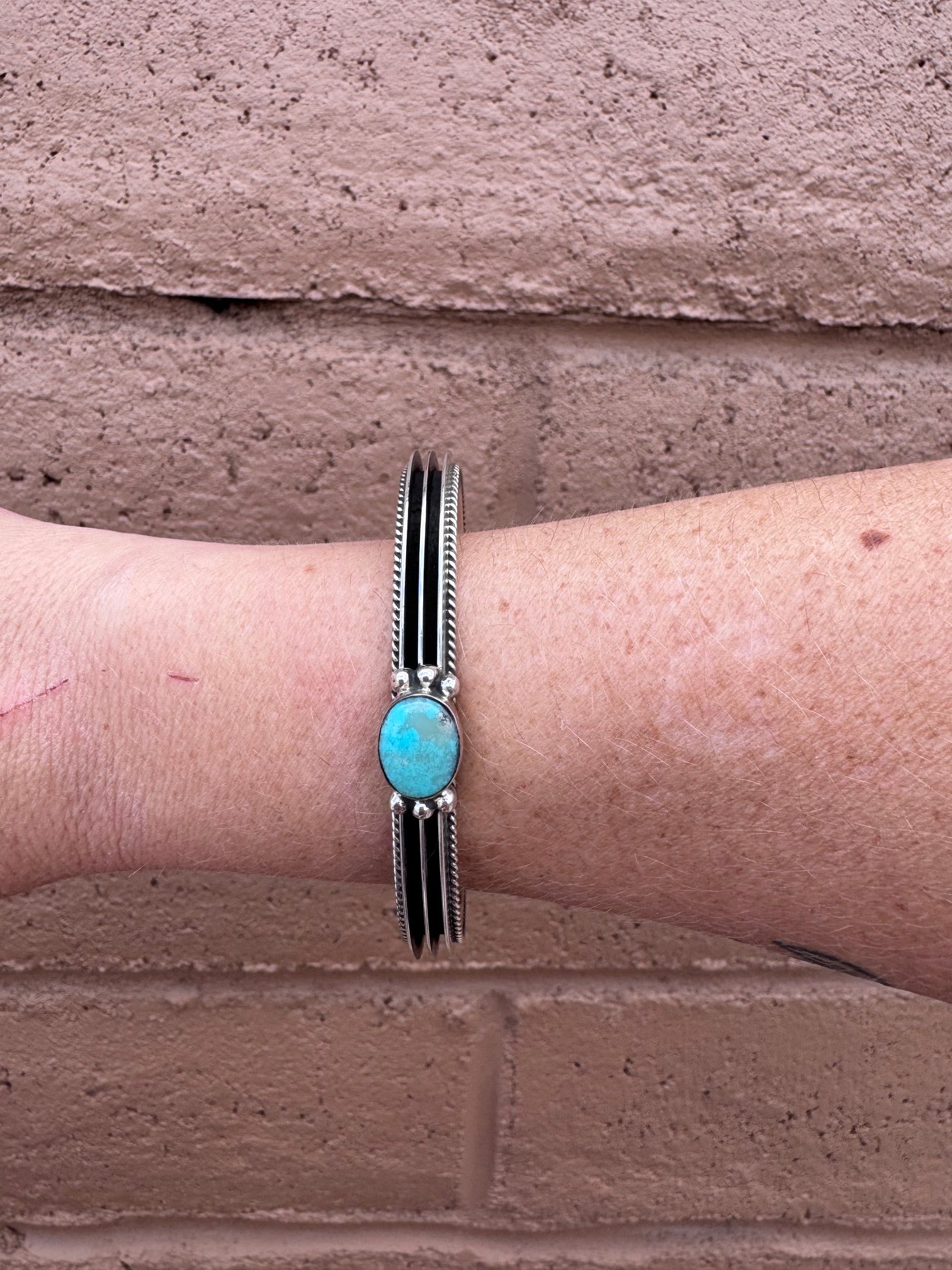 Handcrafted Sterling Silver & Turquoise Cuff Bracelet