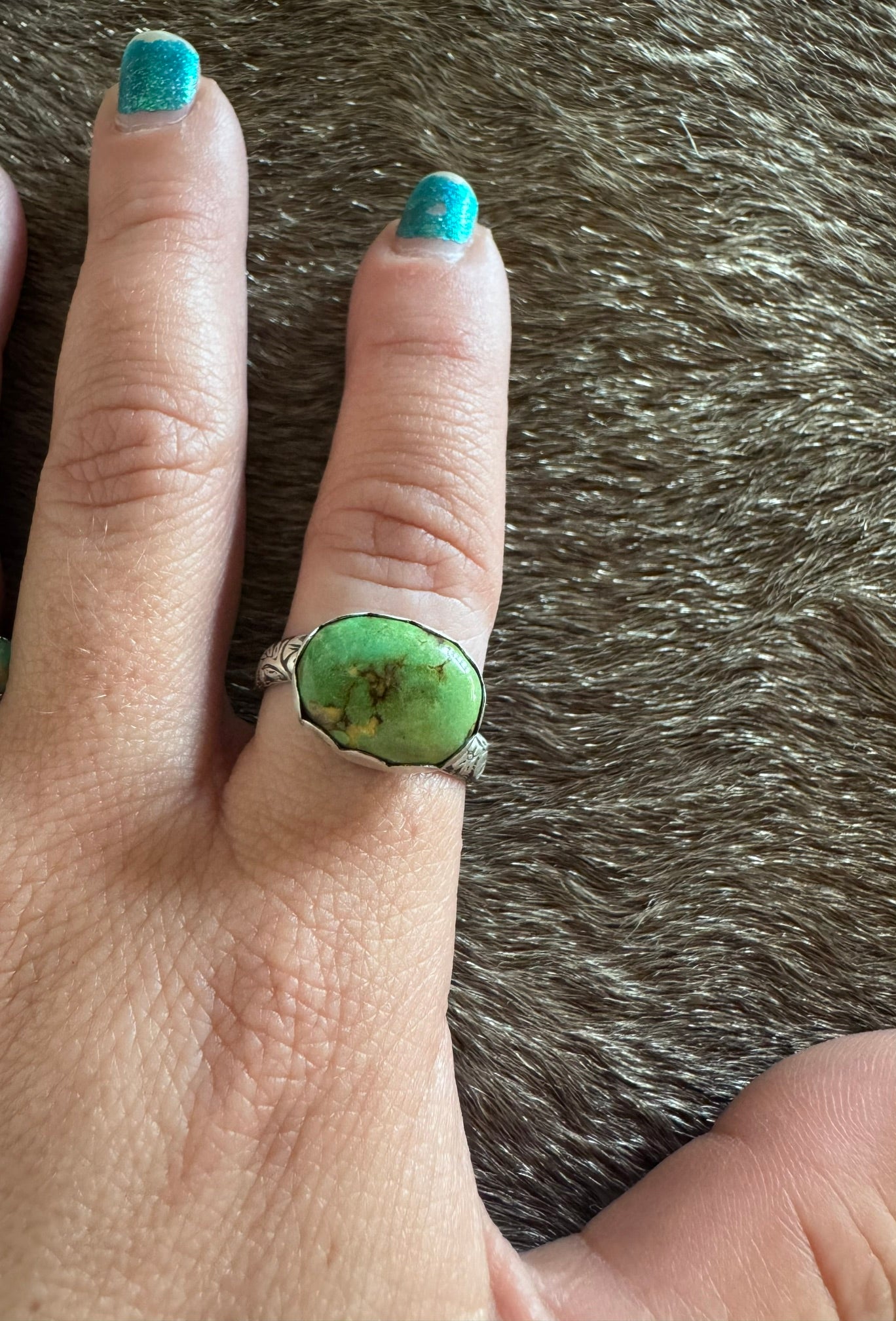 Handmade Sterling Silver Sonoran Gold Adjustable Ring by Roaming Buffalo