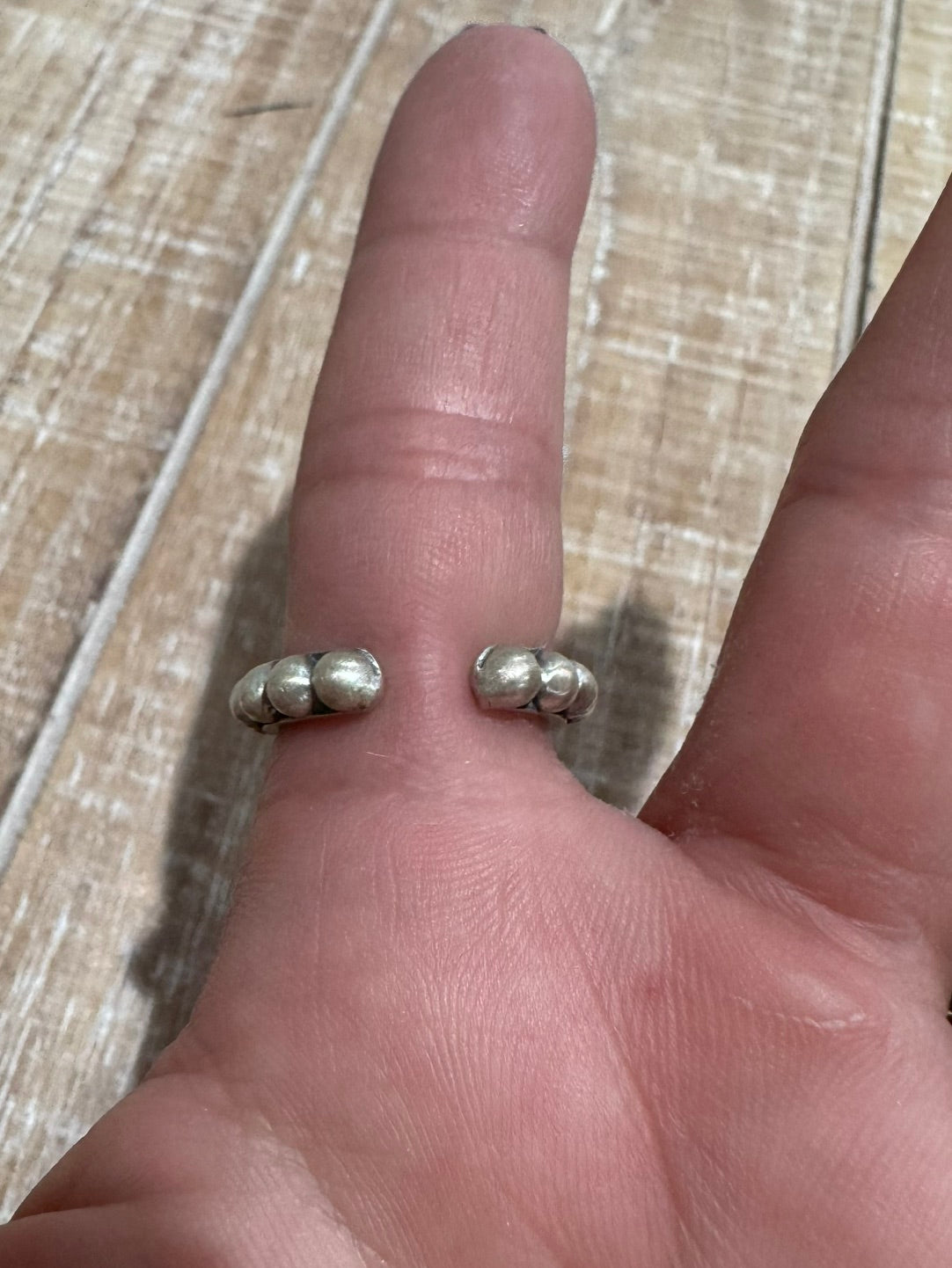 Beautiful Handmade 4mm Brushed Sterling Silver Adjustable Ring