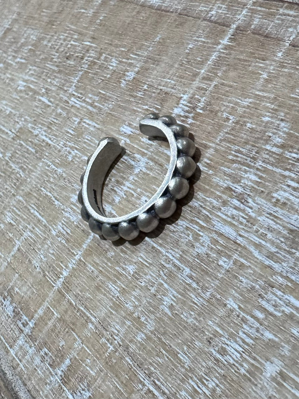 Beautiful Handmade 4mm Brushed Sterling Silver Adjustable Ring