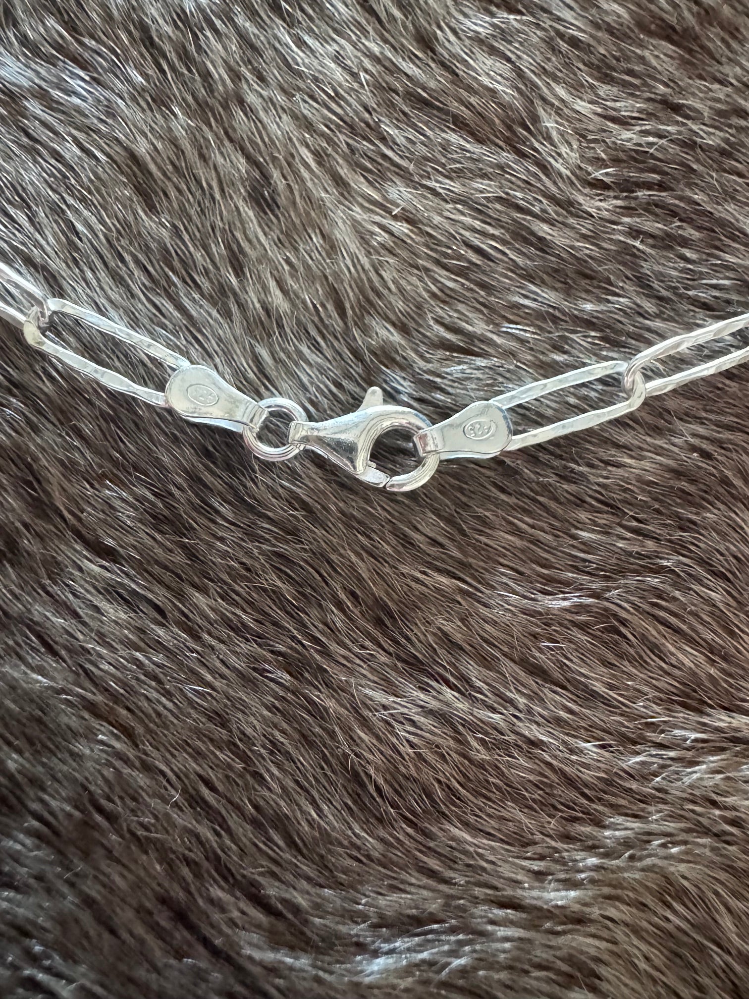 Handmade Sterling Silver Tyrone & Fox Turquoise 19" Necklace by Roaming Buffalo