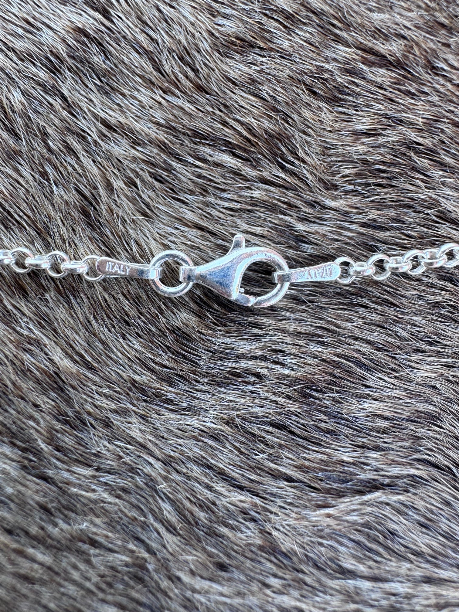 Handmade Sterling Silver Larimar Turquoise Bar 19" Necklace by Roaming Buffalo