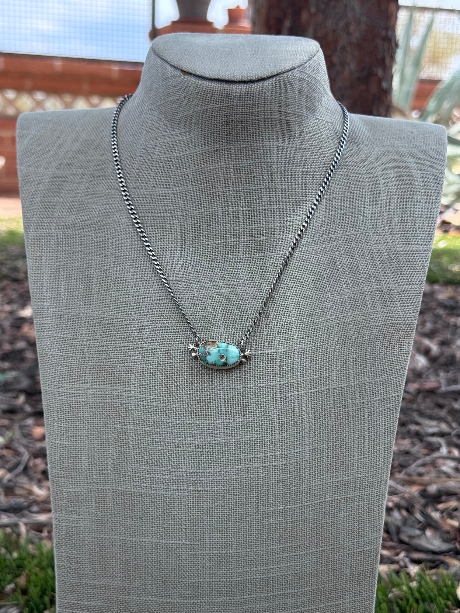 Handmade Sterling Silver & Carico Lake 18.75" Necklace by Roaming Buffalo