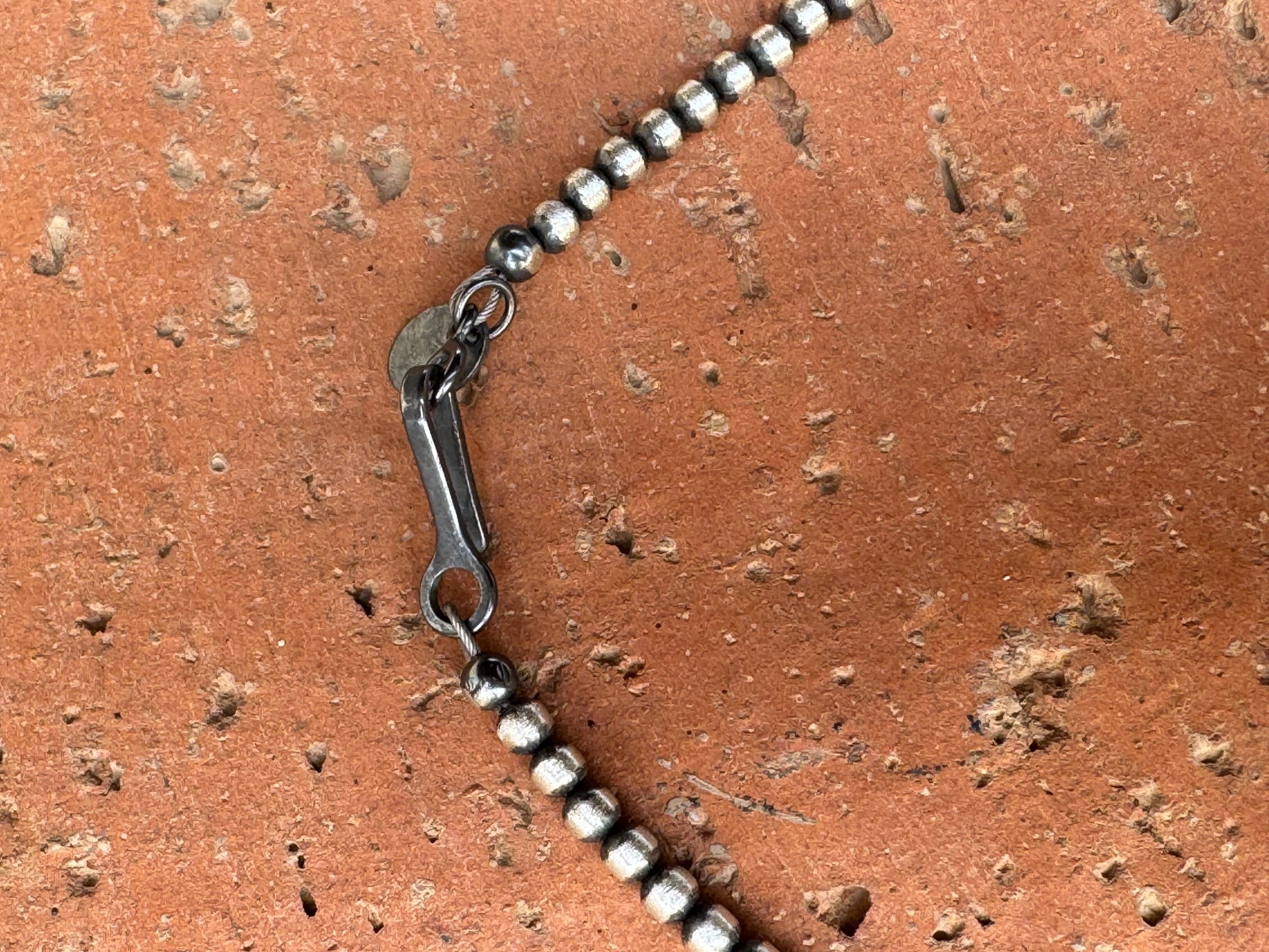 Handcrafted Sterling Silver Pearl & Purple Spiny 3-6mm Beaded Necklace