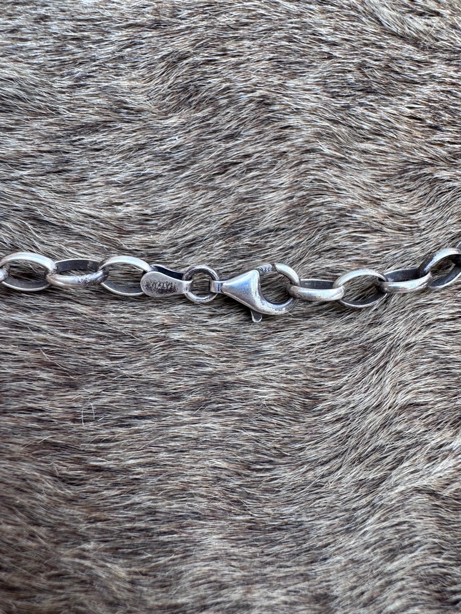 Handmade Sterling Silver White Buffalo Statement Stone 19.75" Necklace by Roaming Buffalo