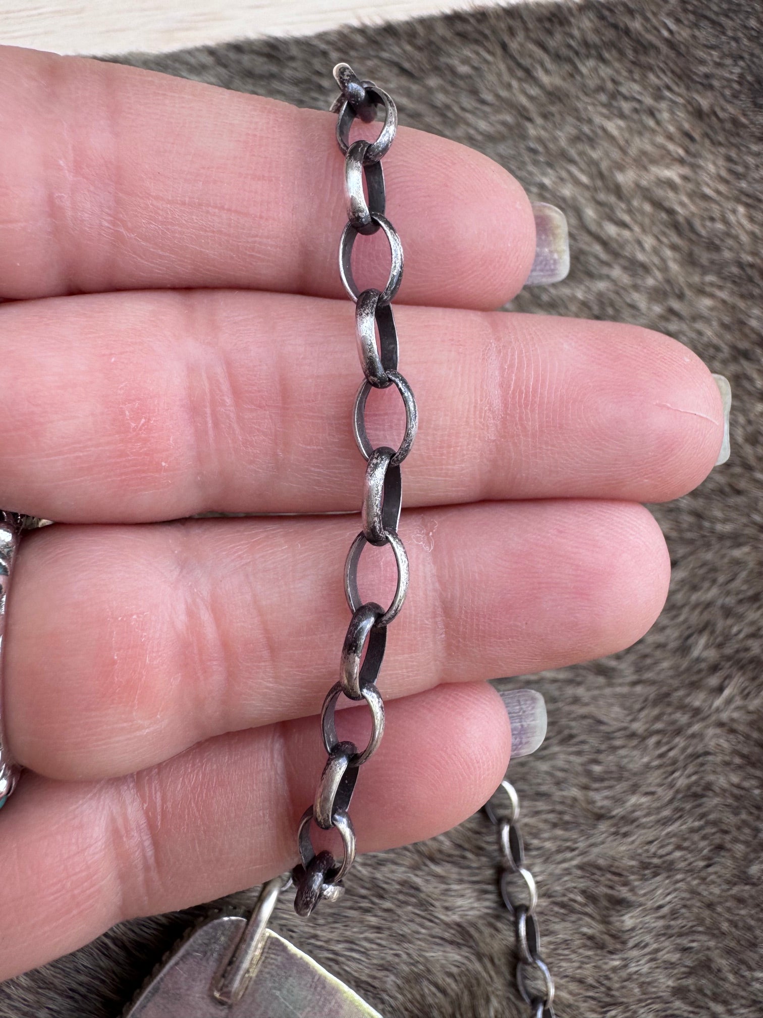 Handmade Sterling Silver White Buffalo Statement Stone 19.75" Necklace by Roaming Buffalo