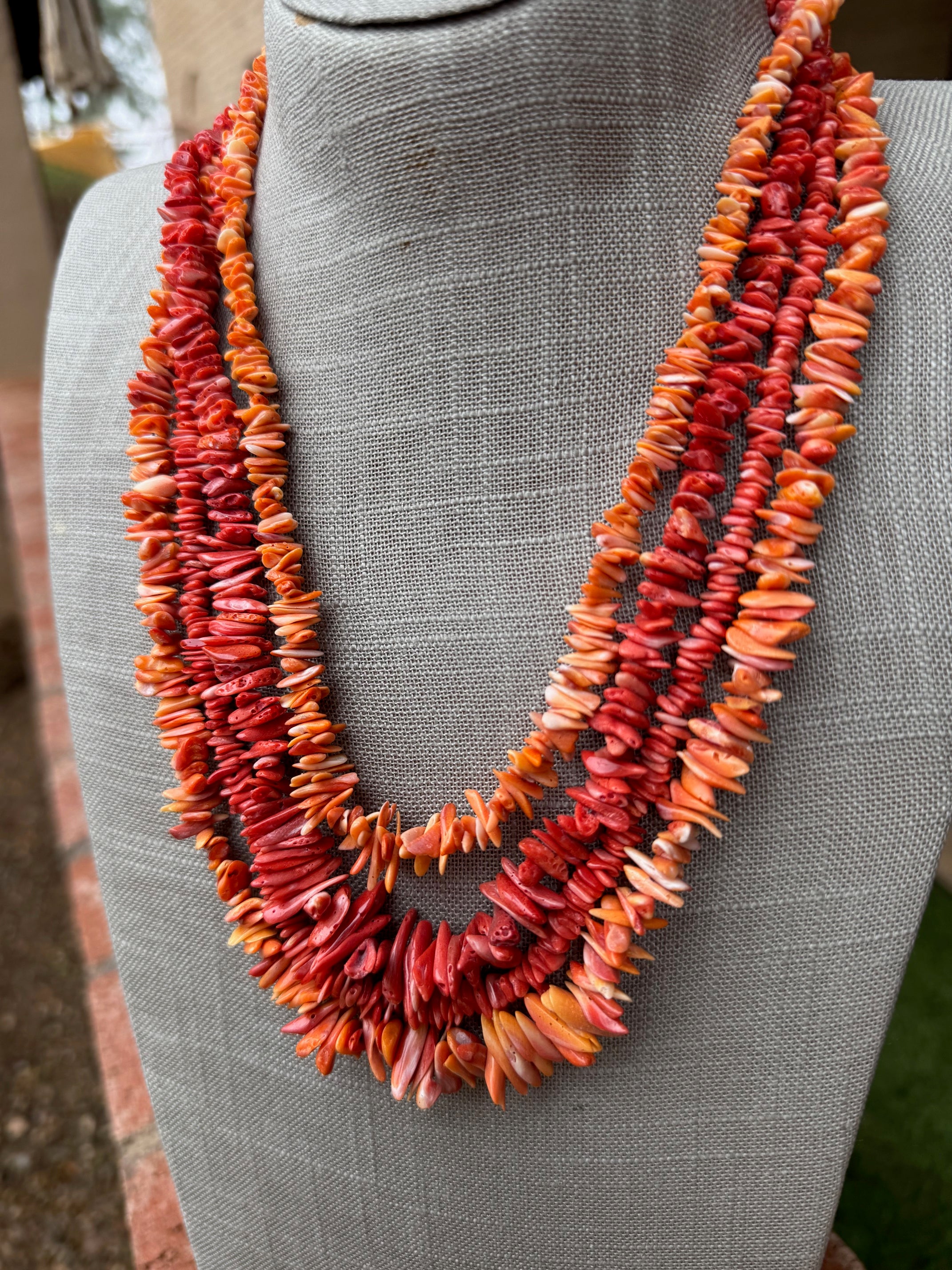 Handcrafted Spiny Oyster 24” Beaded Necklace