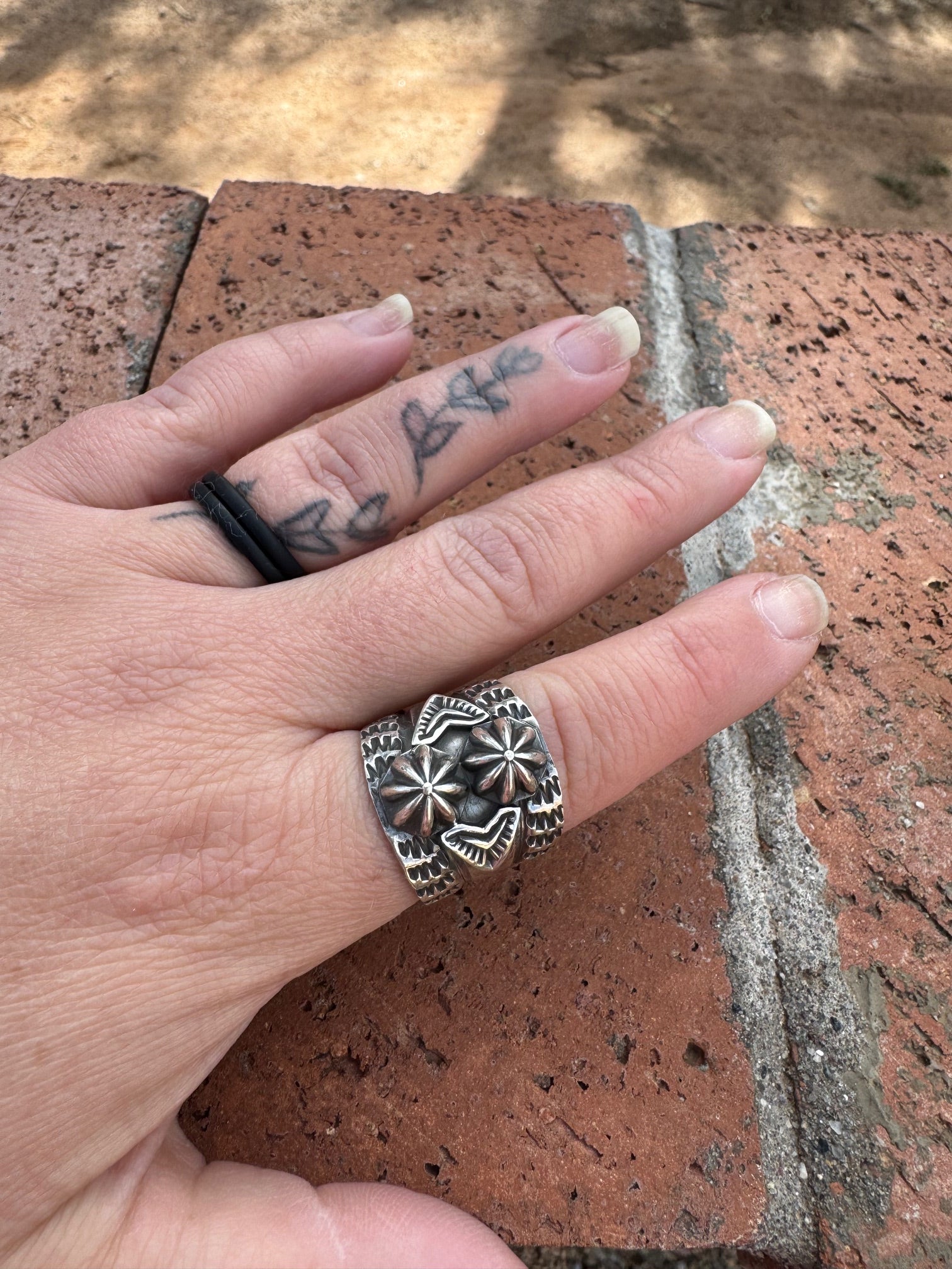 Handcrafted Sterling Silver Star Ring by Sunshine Reeves size 7.5