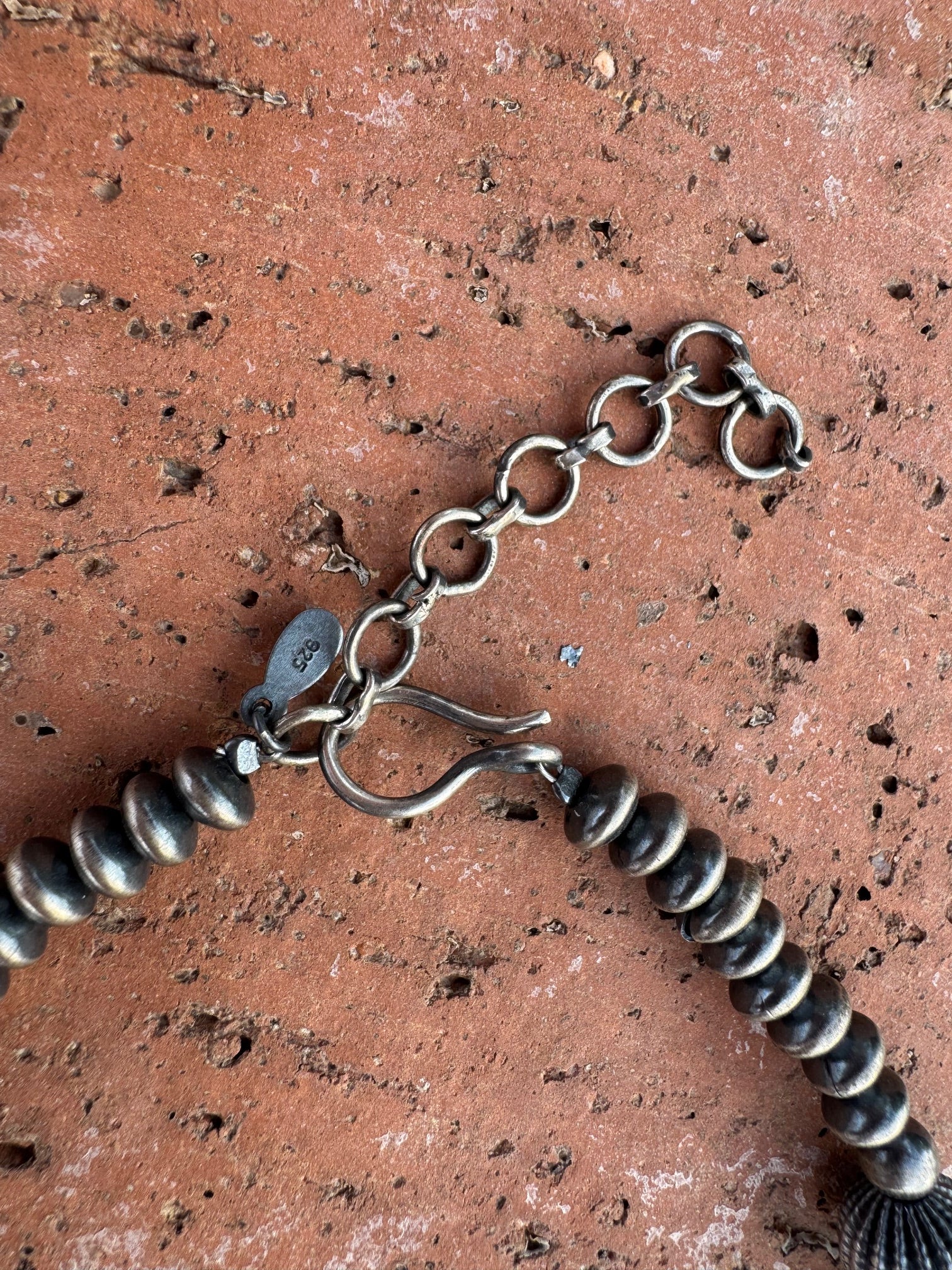 Handcrafted Sterling Silver Pearl 5-10mm Beaded Necklace