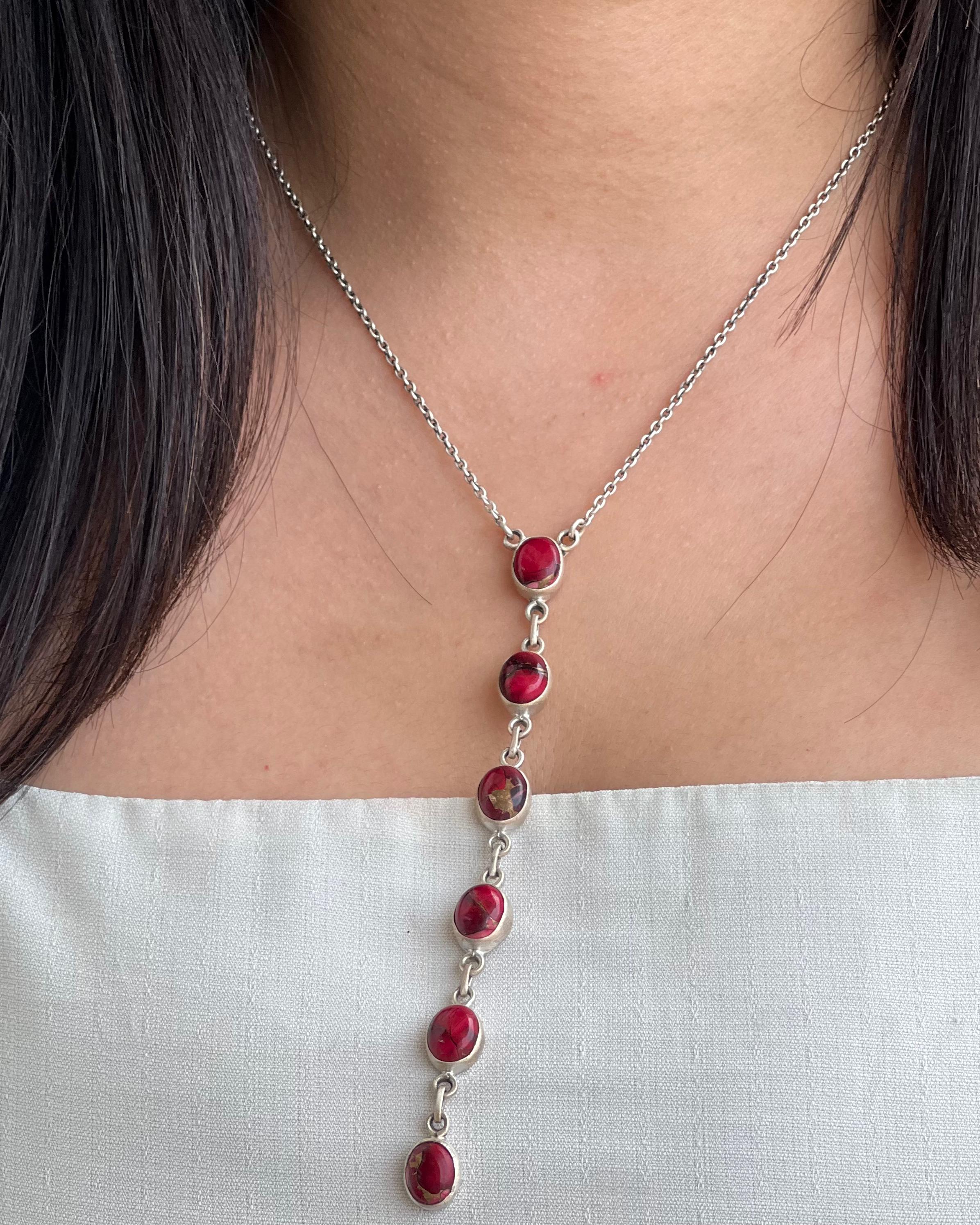 Handmade Sterling Silver Dahlia Rose Necklace with Signed Nizhoni