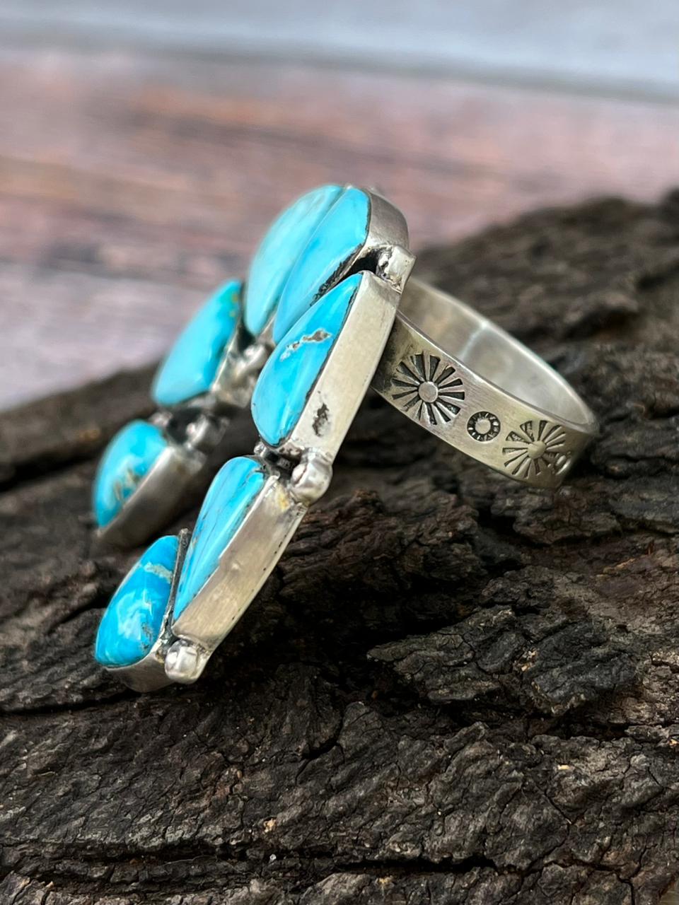 Handmade Sterling Silver Sierra Bella Naja Adjustable Ring "Singed Nizhoni"