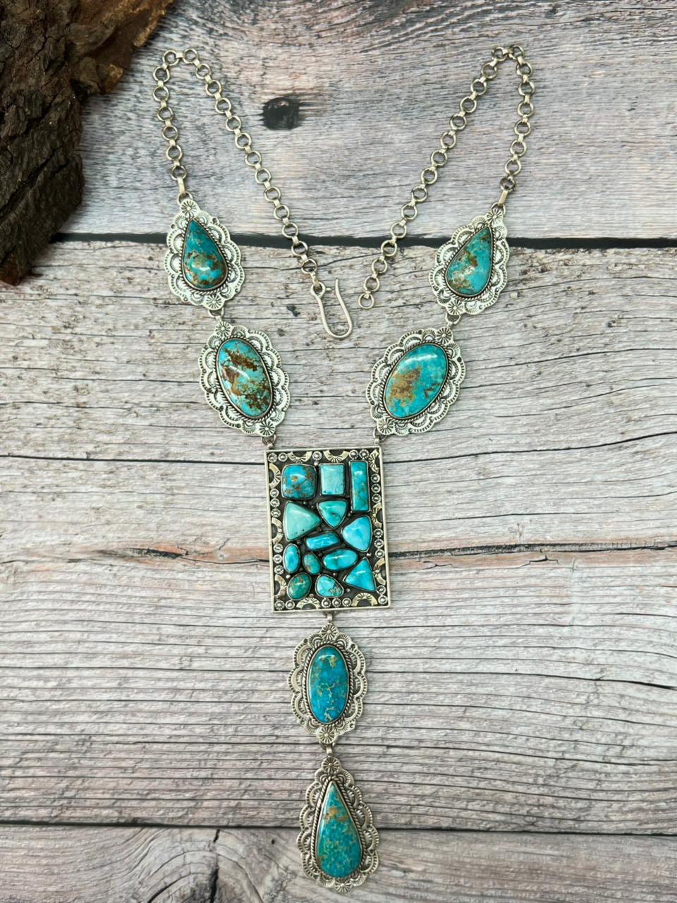 Handmade Sterling Silver Sierra Bella Necklace "Signed Nizhoni"