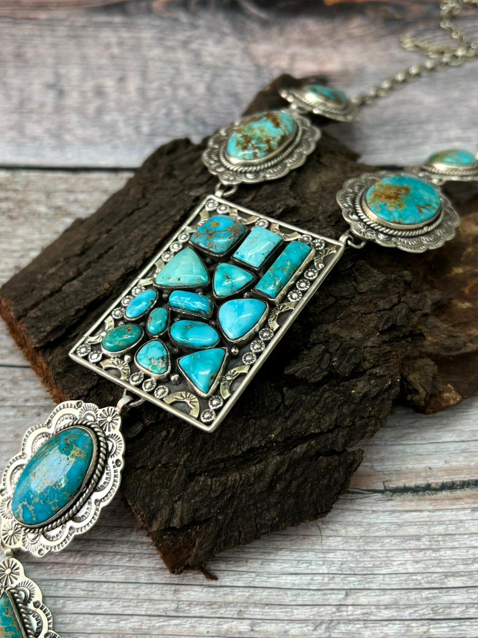 Handmade Sterling Silver Sierra Bella Necklace "Signed Nizhoni"